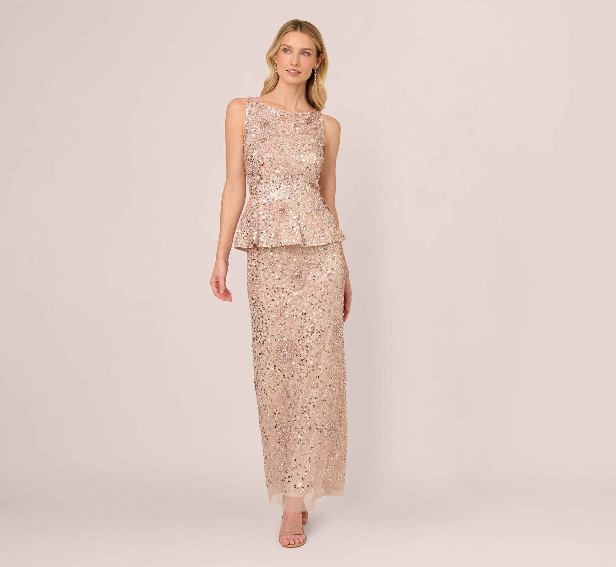 Elegant Sleeveless Beaded Peplum Shell Dress for Women | Summer Cocktail Party & Beach Wedding Guest Outfit