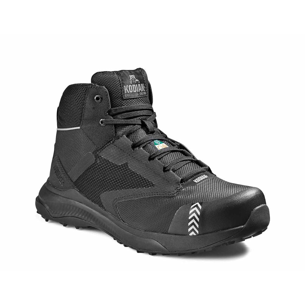 Kodiak Quicktrail Men's Composite Toe Work Safety Athletic Mid Shoe - Black (KD0A4THQBLK) | Lightweight & Durable for Construction, Warehouse & Outdoor Work