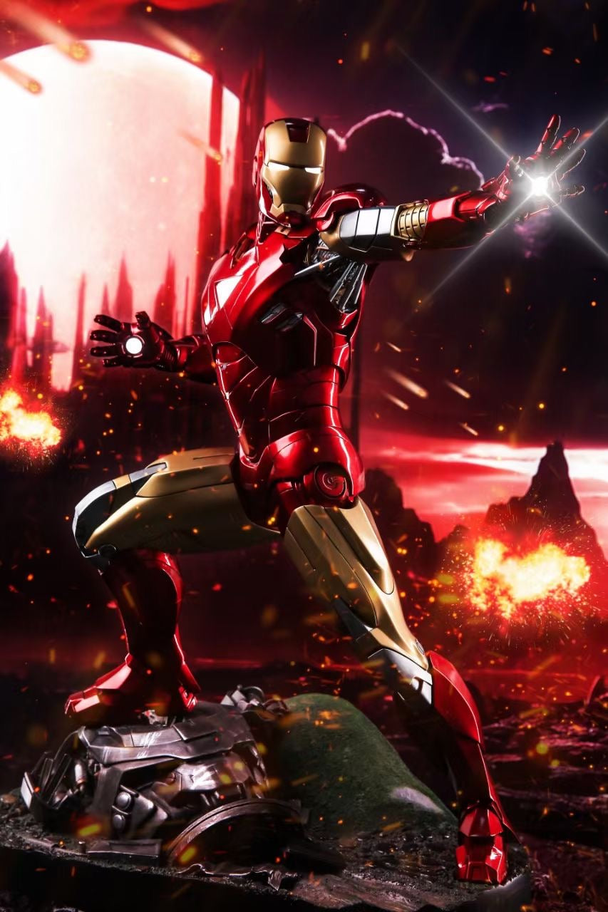 Iron Man MK6 Collectible Figure - Premium Die-Cast Model for Marvel Fans | Home Display, Office Decor, Gift for Superhero Enthusiasts