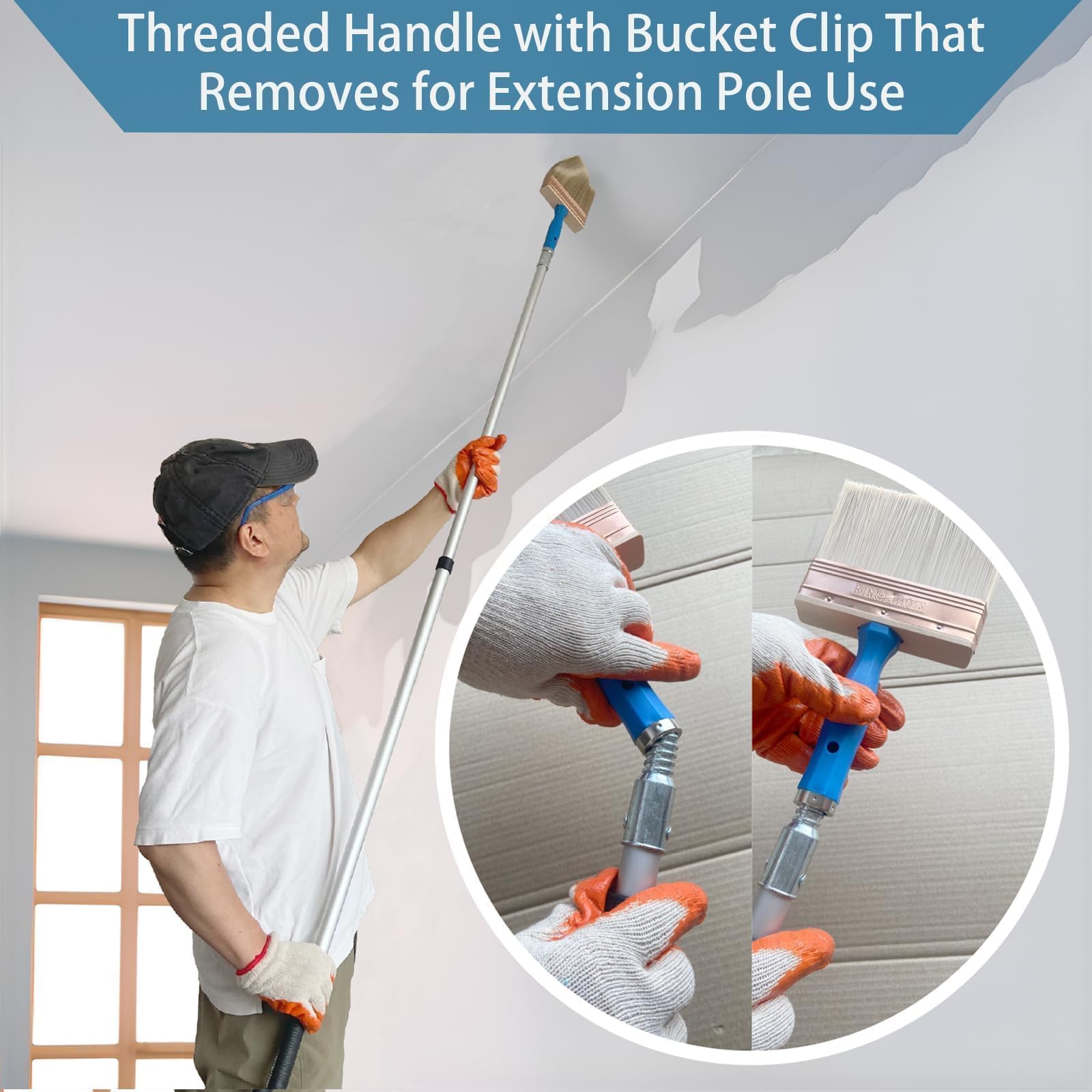 3 Pack Heavy Duty Deck Paint Brushes (4