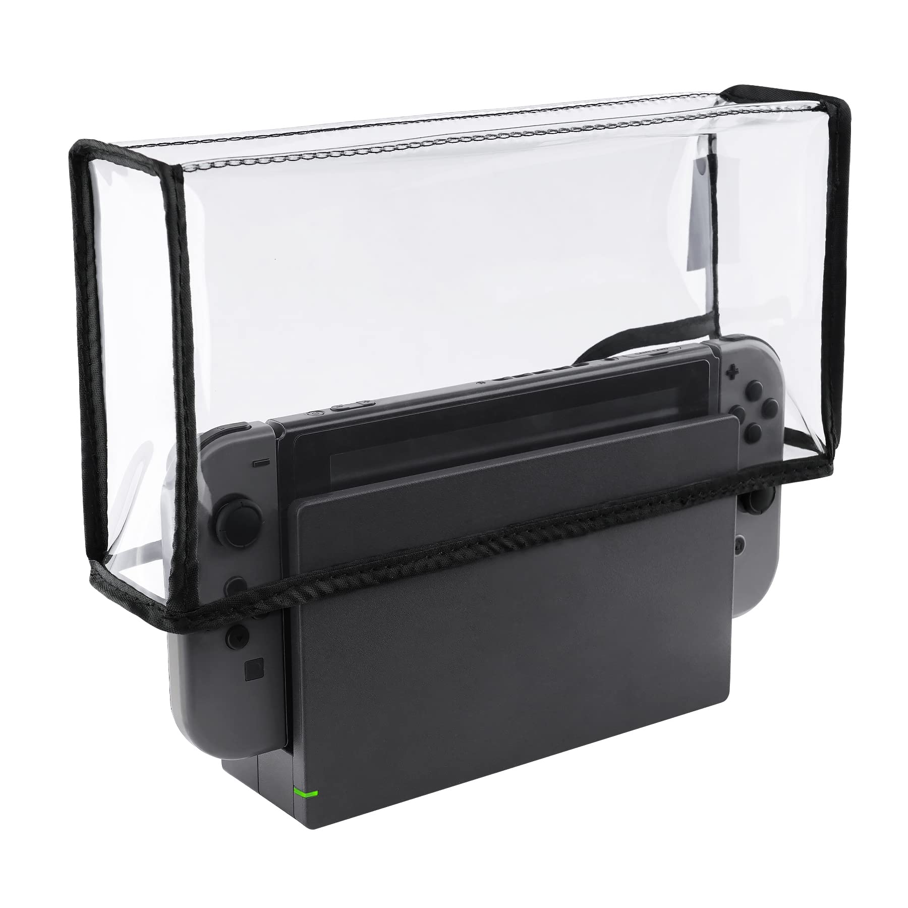 PlayVital Clear Protective Case for Nintendo Switch & OLED - Waterproof Dustproof Cover with Anti-Scratch Design - Perfect for Travel, Storage & Charging Dock Protection