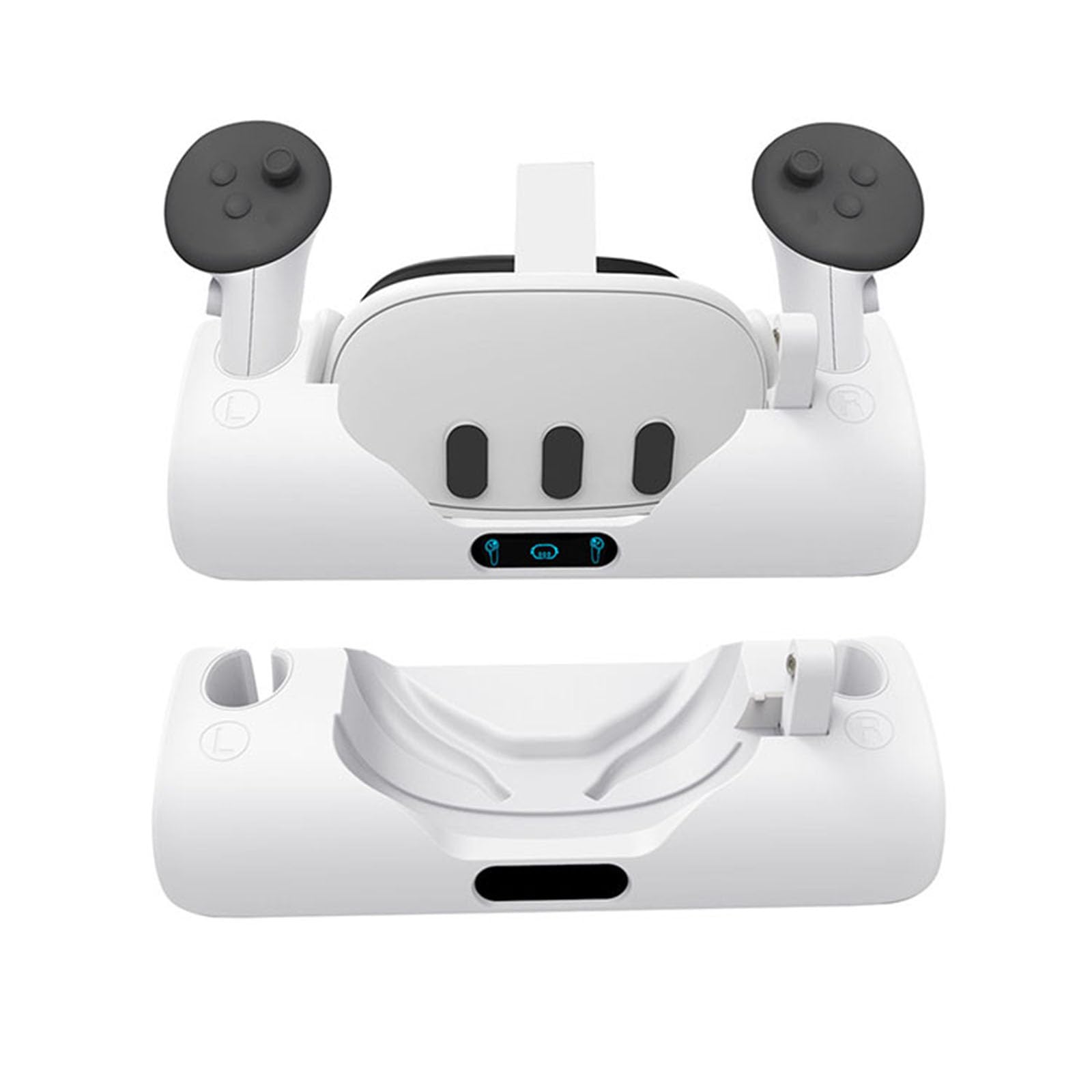 Oculus Quest 3 Charging Dock Station with LED Indicator - Fast Charging Base for Meta Quest 3 VR Headset & Controllers - Perfect for Gaming, VR Entertainment & Multi-Device Charging