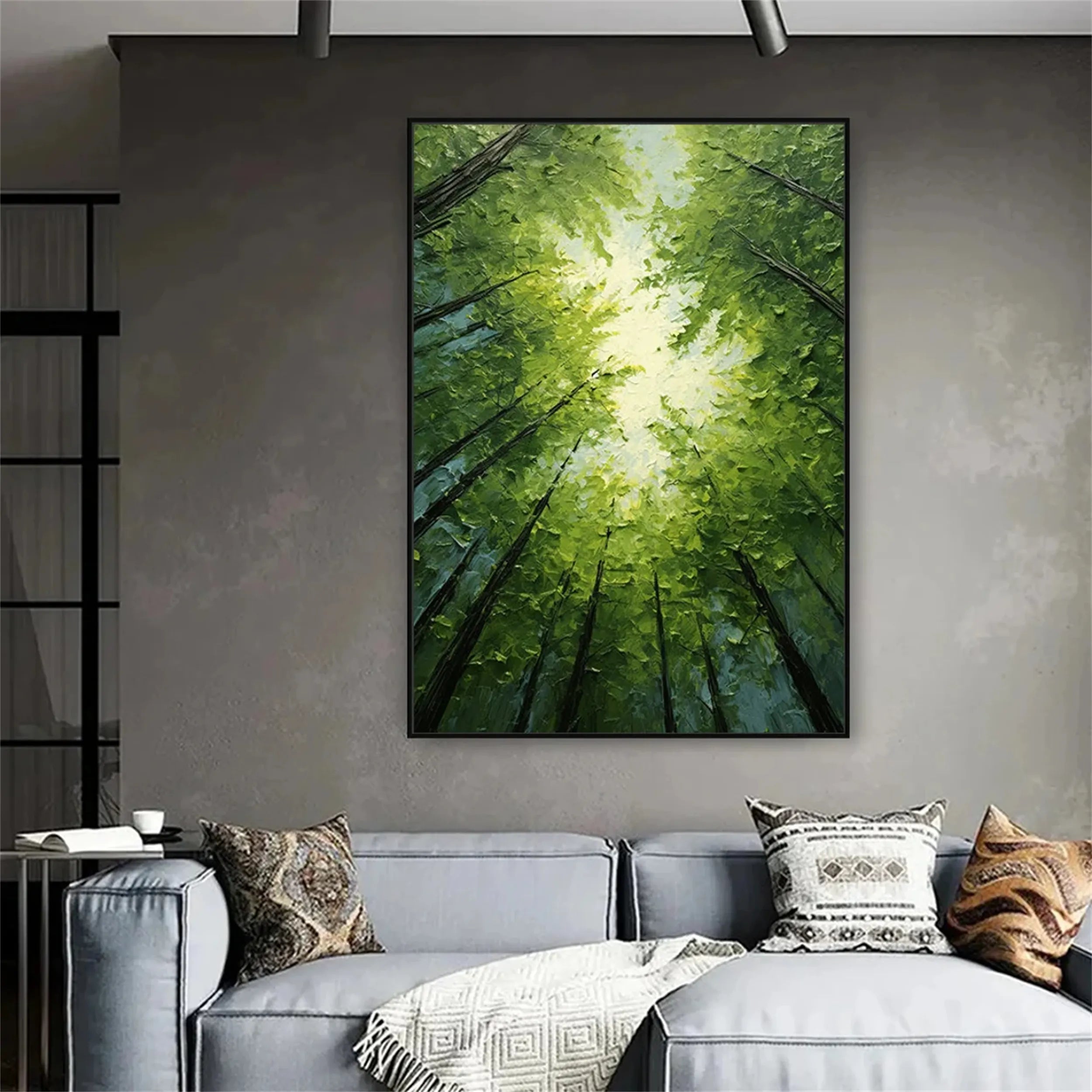 Blue & Green Abstract Wall Art Canvas Print #BG041 - Modern Home Decor for Living Room, Bedroom & Office