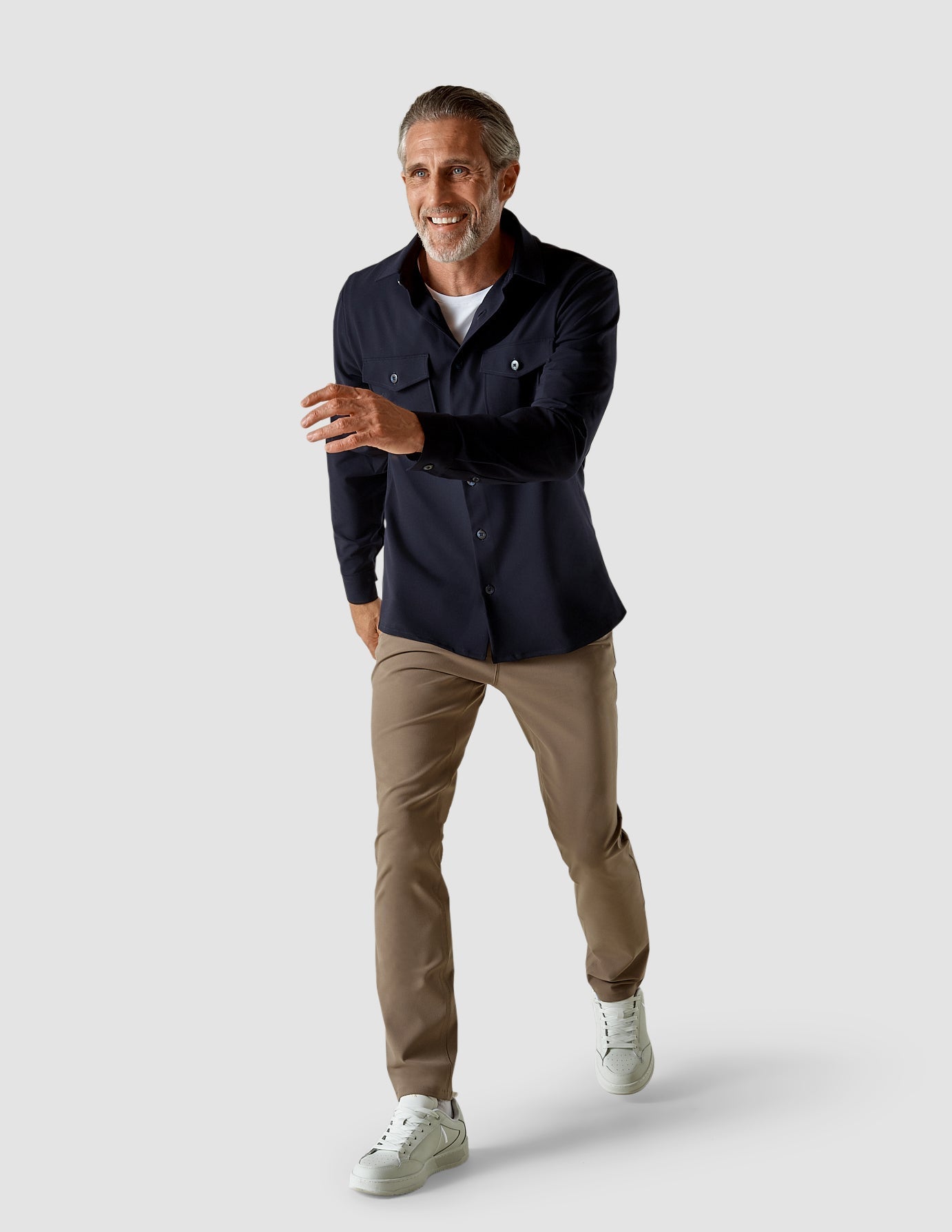 Men's Overshirt in Midnight Blue - Lightweight Casual Jacket for Layering & Outdoor Activities | Perfect for Fall & Spring Wear
