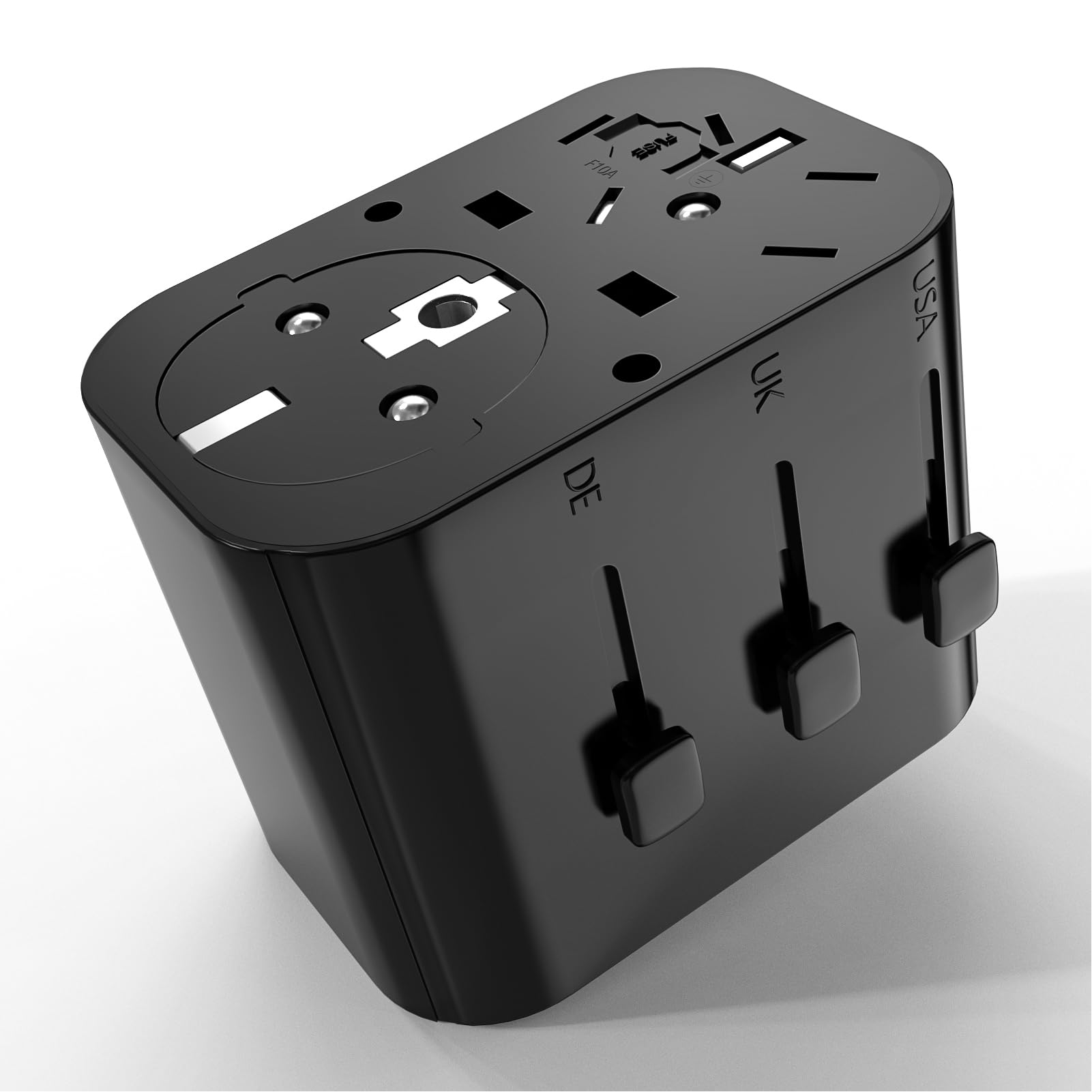Universal International Travel Power Adapter - Worldwide All-in-One Wall Charger with 2.4A Dual USB Ports & 3.0A Type-C | Compatible with UK, EU, AU, Asia Plugs | Perfect for Business Trips, Vacations & Global Travel Accessories