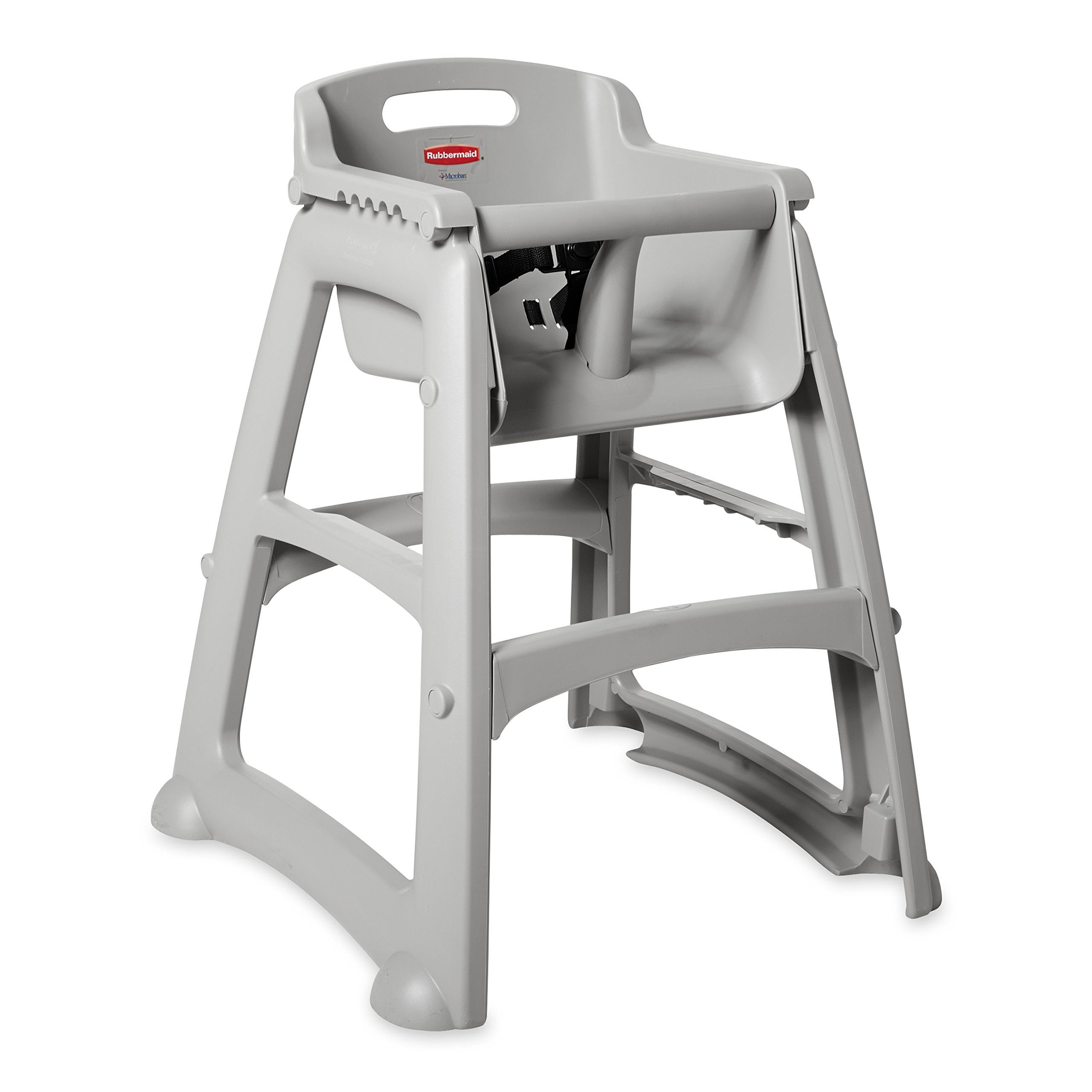 Rubbermaid Commercial Unassembled Platinum High Chair for Babies & Toddlers - Sturdy, Space-Saving Design Fits Under Tables | Perfect for Home, Restaurant & Daycare Use
