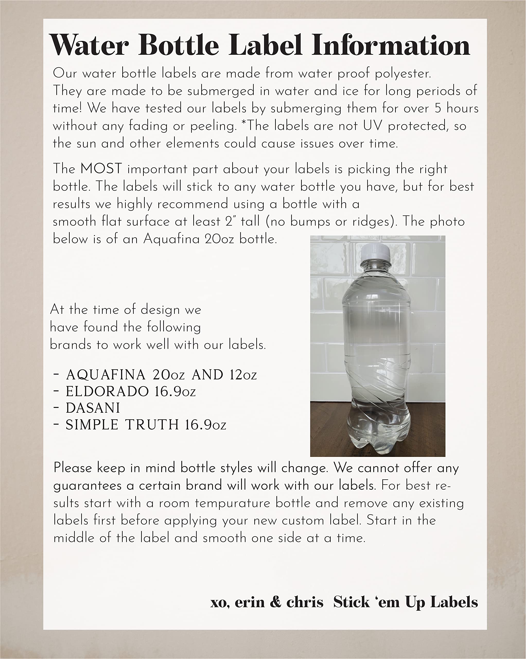 Wedding Water Bottle Labels - Thank You Stickers for Celebrations | Minimalist Beverage Stickers for Welcome Bags & Parties