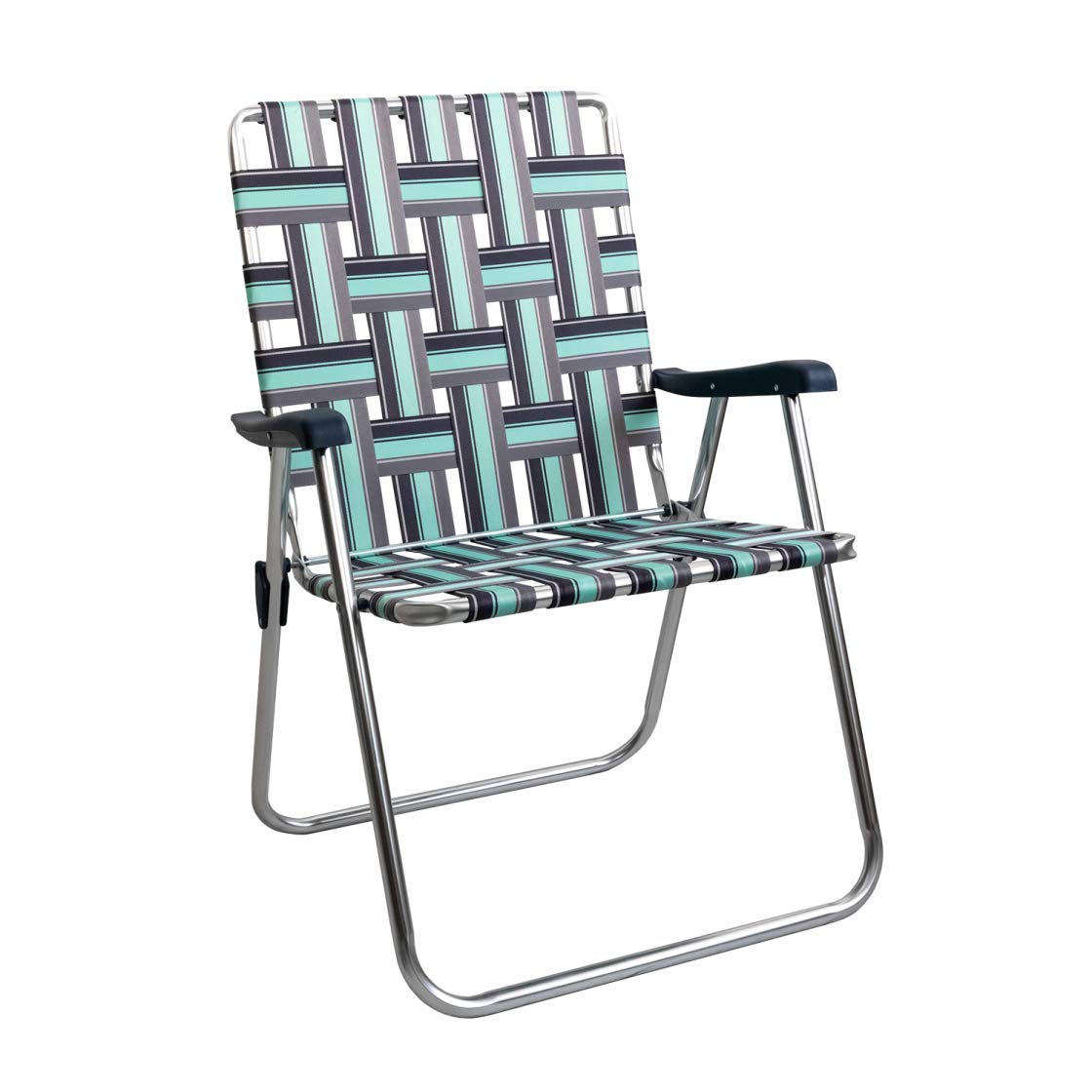 Kuma Outdoor Gear Backtrack Chair - Portable Folding Camping Chair for Outdoor Adventures, Glamping, Sports & Travel - Lightweight & Comfortable (Pinciotti, Navy/Mint) - Perfect for Beach, Picnics, Backyard & Tailgating