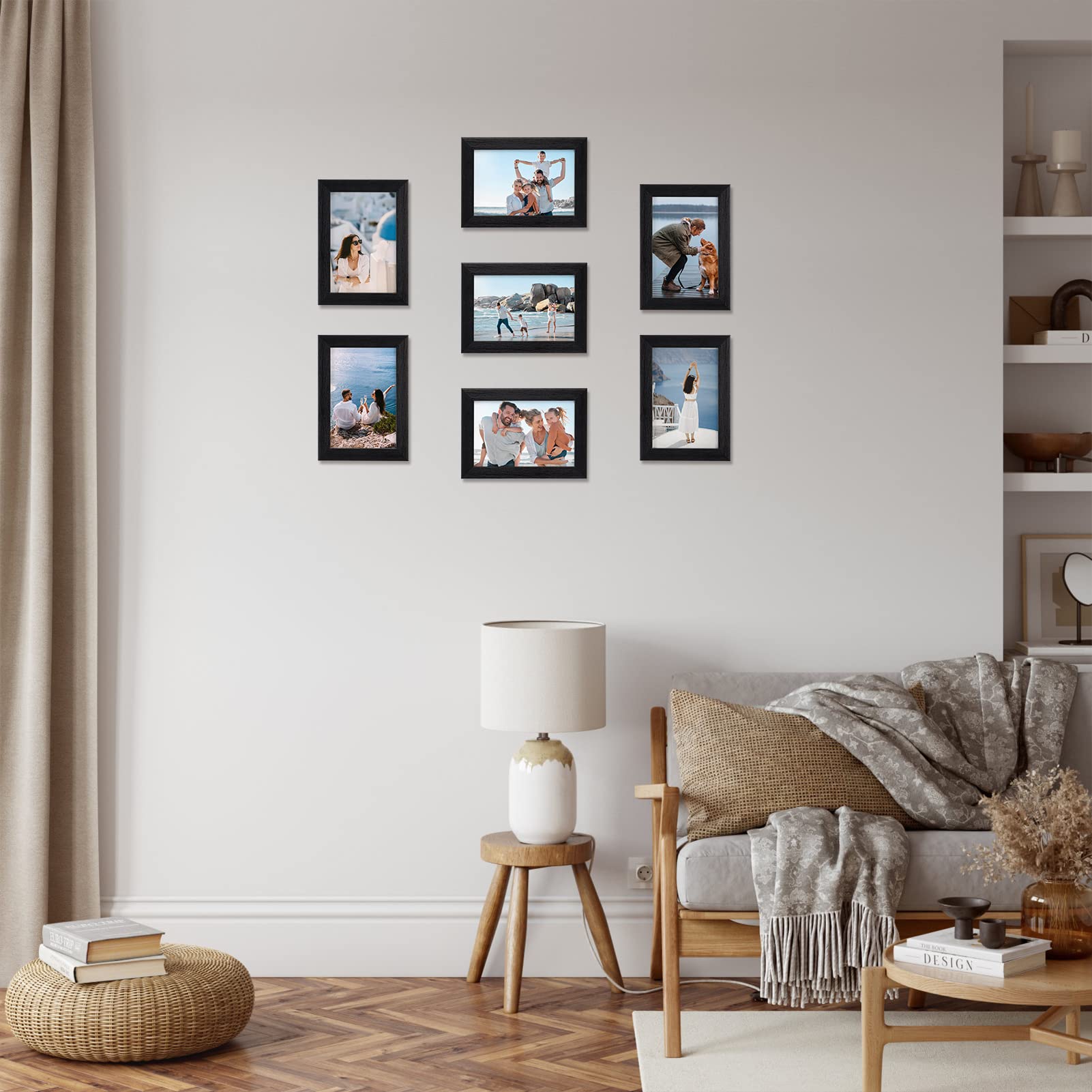 Giftgarden 12 Pack 4x6 Picture Frames Black - 4 x 6 Photo Frames Bulk for Wall or Tabletop Display - Perfect for Home Decor, Office, Wedding Photos & Family Memories