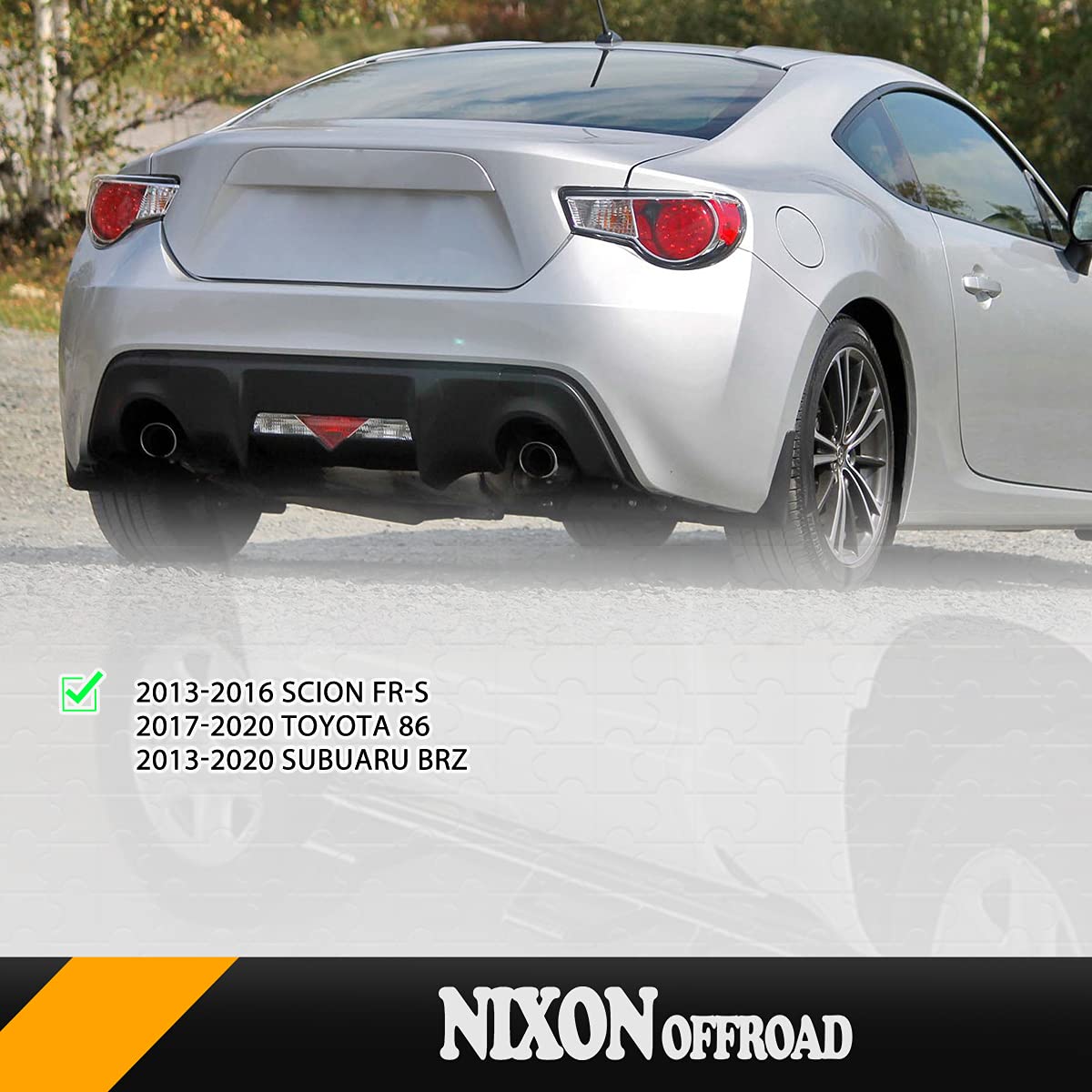Nixon Offroad LED Tail Lights for Scion FR-S 2013-2016, Toyota 86 & Subaru BRZ 2013-2020 - Sequential Turn Signal, Smoked Lens (Jet Black) - Upgrade Your Car's Style & Safety for Night Driving & Custom Looks
