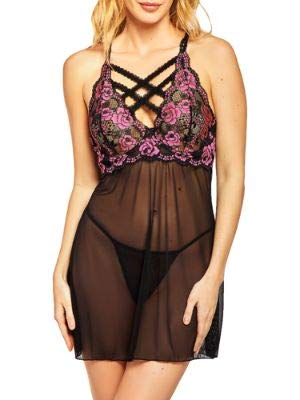 Shirina Rose Babydoll Lingerie Set - Sexy Lace Teddy Nightwear for Women, Perfect for Valentine's Day, Honeymoon & Romantic Nights