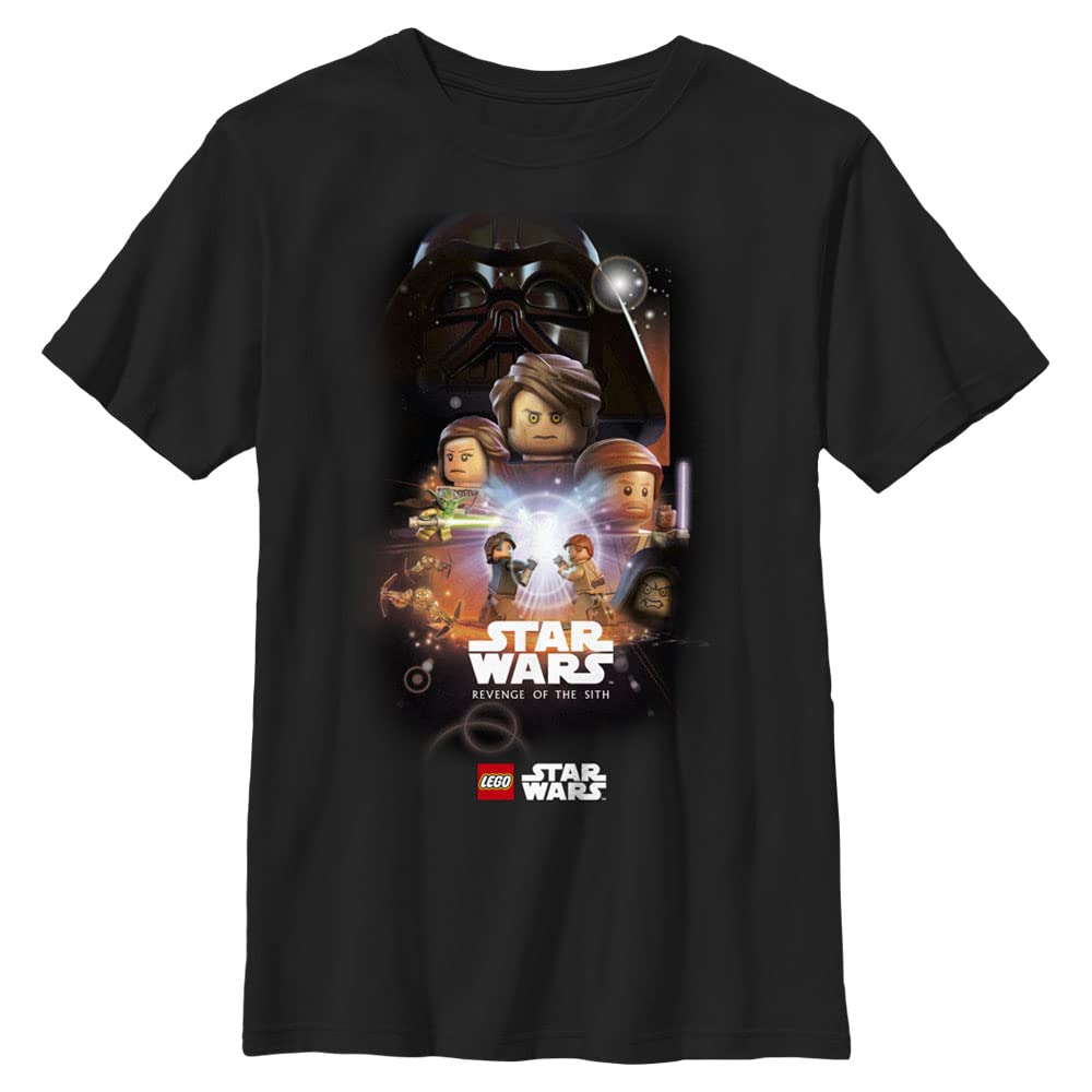 Star Wars Lego Revenge of The Sith Kids Short Sleeve T-Shirt - Fifth Sun Boys Graphic Tee for School, Play & Cosplay