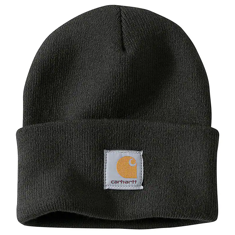 Carhartt Kids Acrylic Beanie - Warm Winter Hat for Boys & Girls - Soft Black Skull Cap for Cold Weather - Perfect for Outdoor Activities, School & Play
