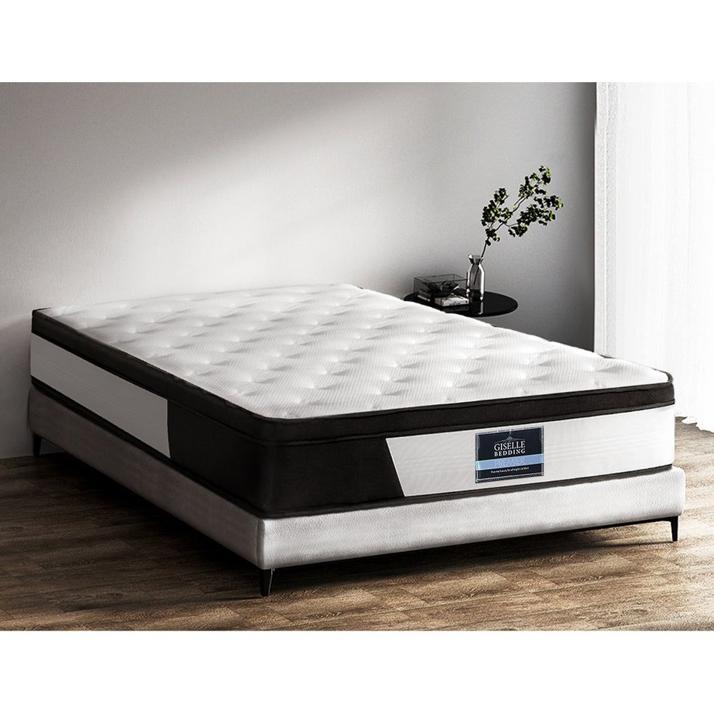Giselle Bedding 30cm Euro Top Queen Size Mattress - Plush Support for Back Pain Relief, Perfect for Master Bedroom & Guest Room