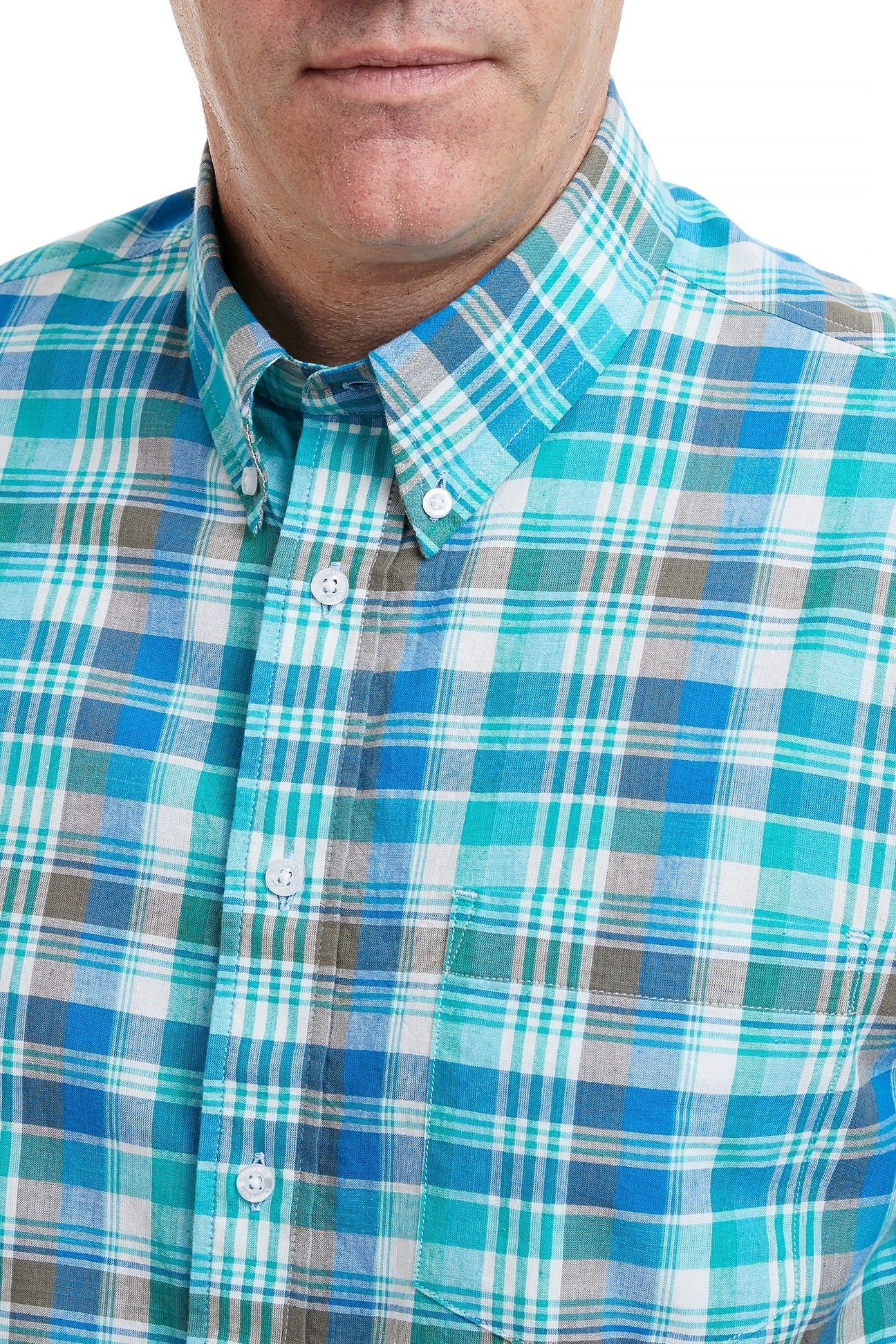 Chase Shirt Shoal Madras - Stylish Casual Button-Up Shirt for Men | Perfect for Summer Outings, Beach Vacations & Weekend Getaways