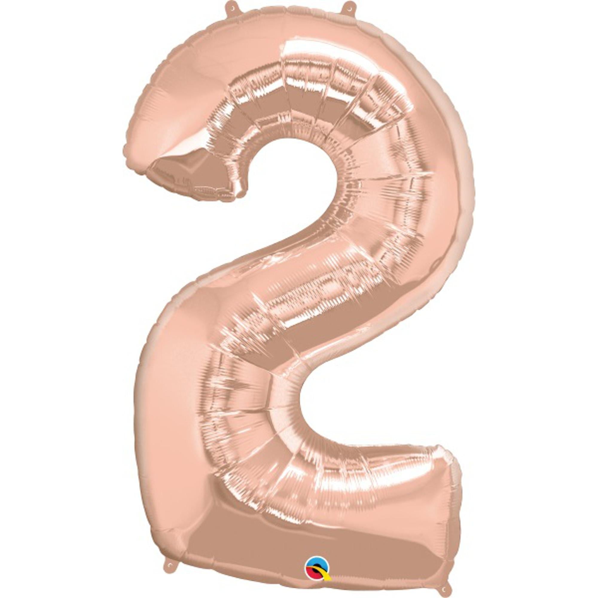 34 Inch Rose Gold Number 2 Balloon - Perfect for Birthday Parties, Graduations & Anniversary Celebrations