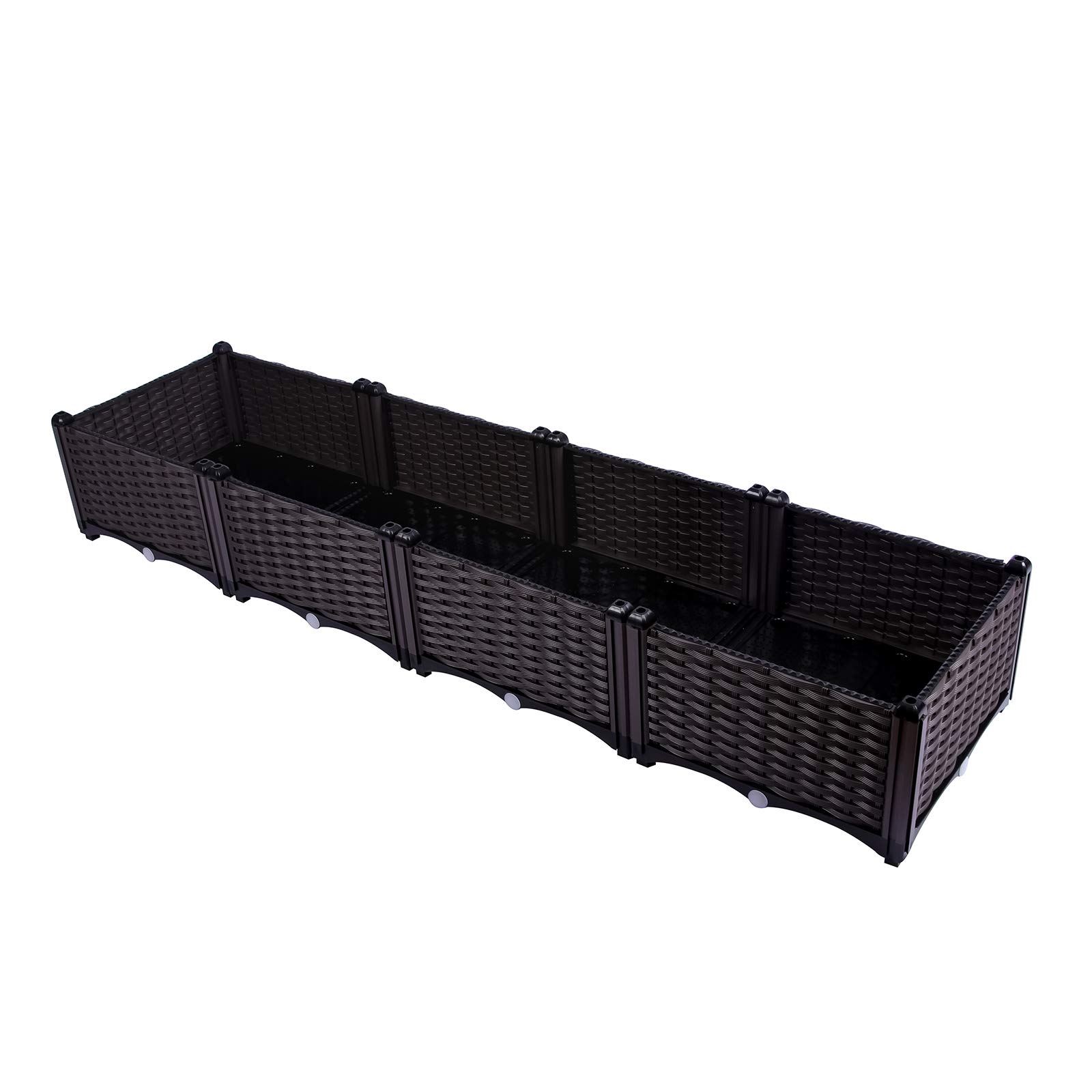 Summerville 4-Pack Square Plastic Garden Beds - 63