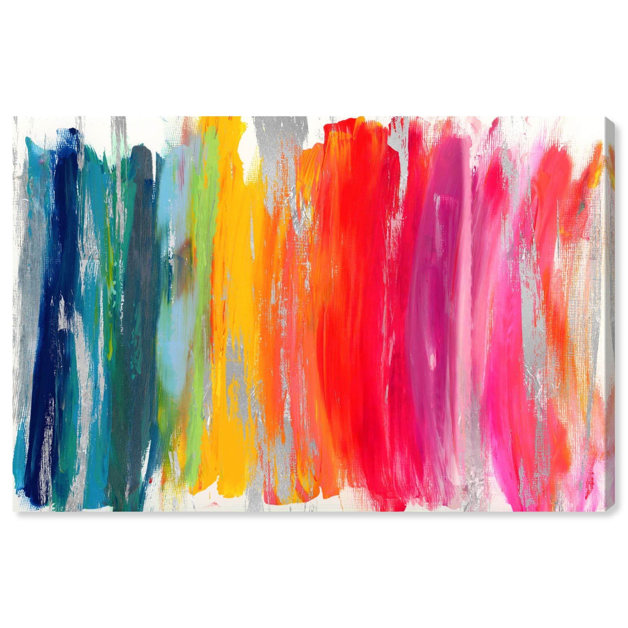 Wynwood Studio Abstract Wall Art Canvas Print 'Sunday Funday' - Modern Blue & Yellow Painting for Home Décor, 24x16 Inches - Perfect for Living Room, Bedroom & Office Wall Decor