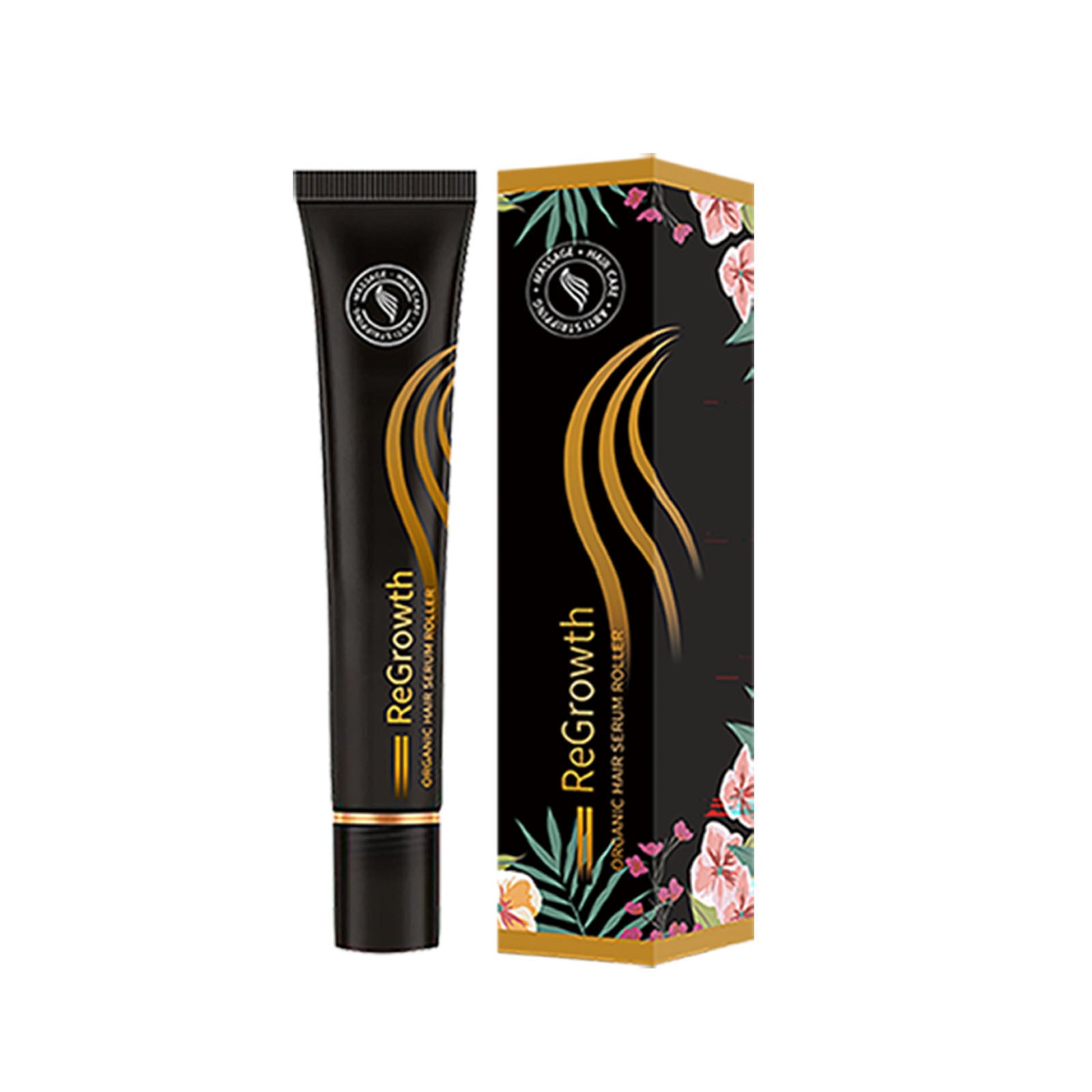 Organic Hair Growth Serum with Roller - Anti-Hair Loss Treatment for All Hair Types, Scalp Nourishing & Strengthening - Perfect for Thinning Hair & Daily Hair Care Routine