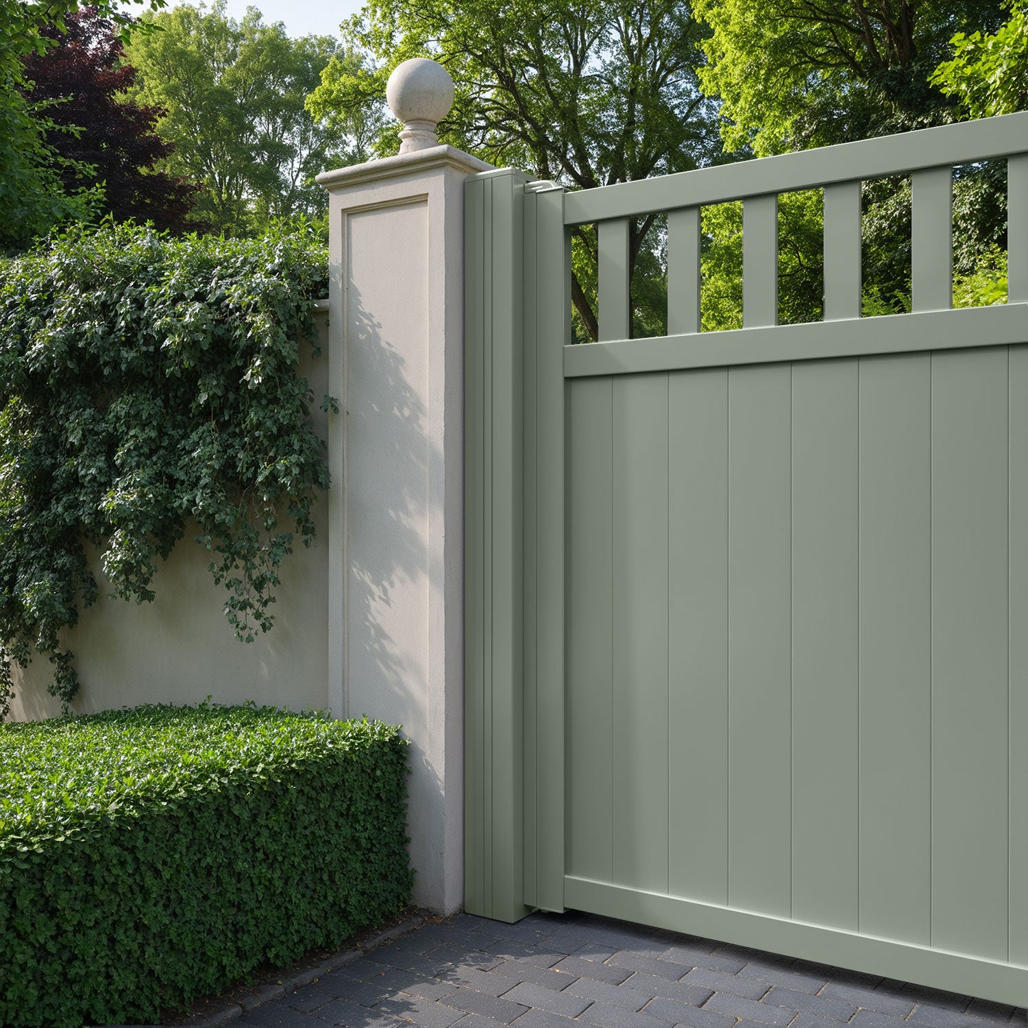 Chatsworth Aluminum Sliding Driveway Gate - Heavy Duty High Middle Security Gate for Residential & Commercial Use | Perfect for Driveways, Backyards, and Property Entrances