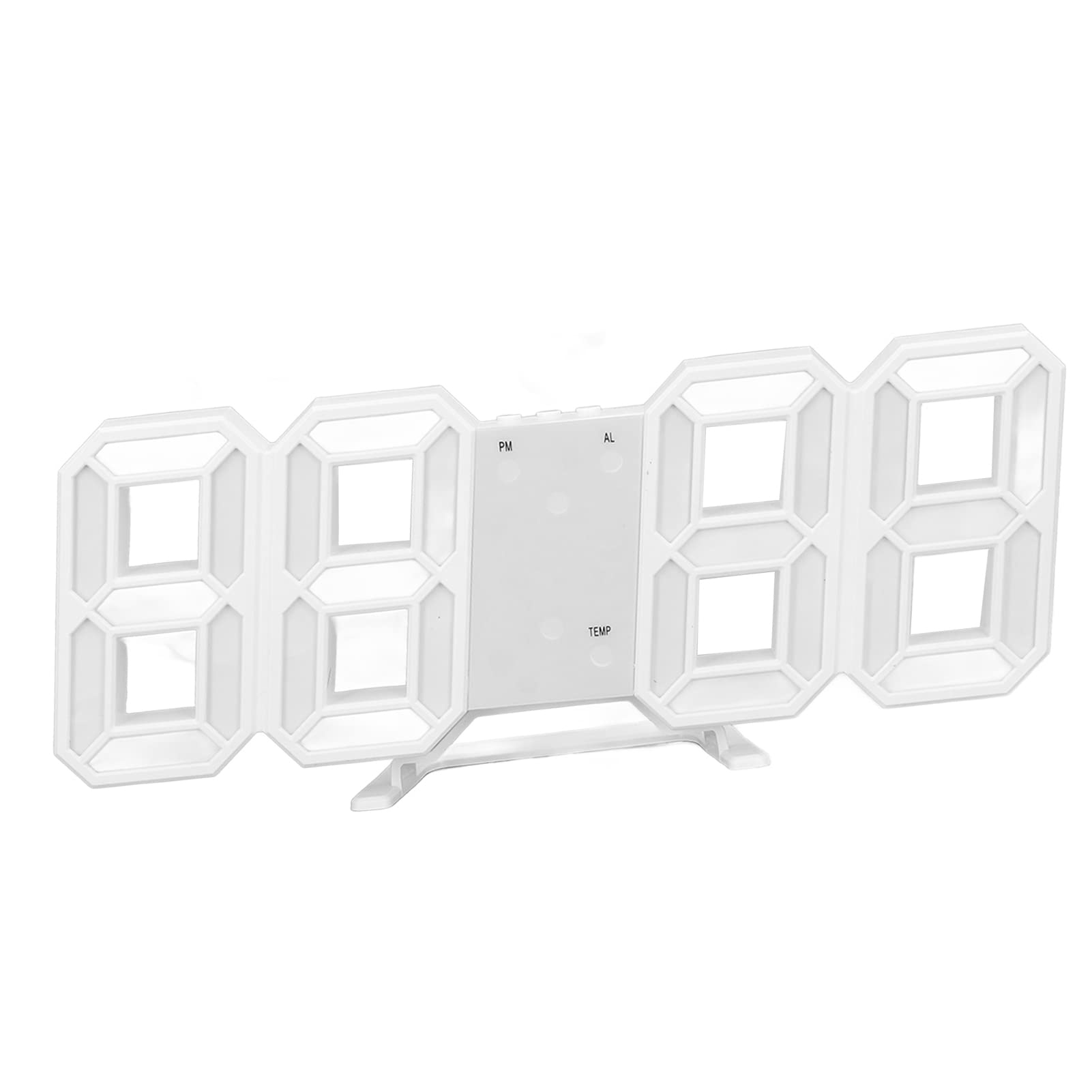 Shanrya Digital Wall Alarm Clock Timer - Minimalist 3D LED Wall Clock for Home & Office | Perfect for Bedroom, Kitchen, Living Room and Workspace