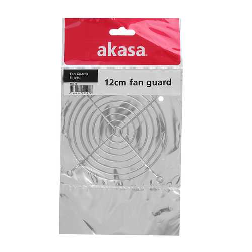 Akasa MG 120 High Density Chrome Fan Guards for 12cm PC Fans - Shiny Metal Mesh Protection for Computer Cooling Systems, Gaming Rigs & PC Cases