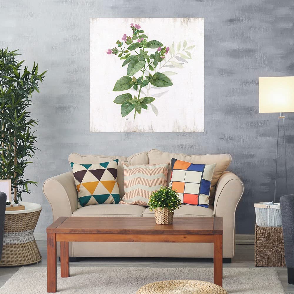 Hand-Painted Kitchen Garden Fine Art Canvas Wall Decor - 37x37 Inch Ready to Hang Painting for Living Room, Bedroom, Bathroom & Office - Perfect for Farmhouse, Modern & Boho Home Decor