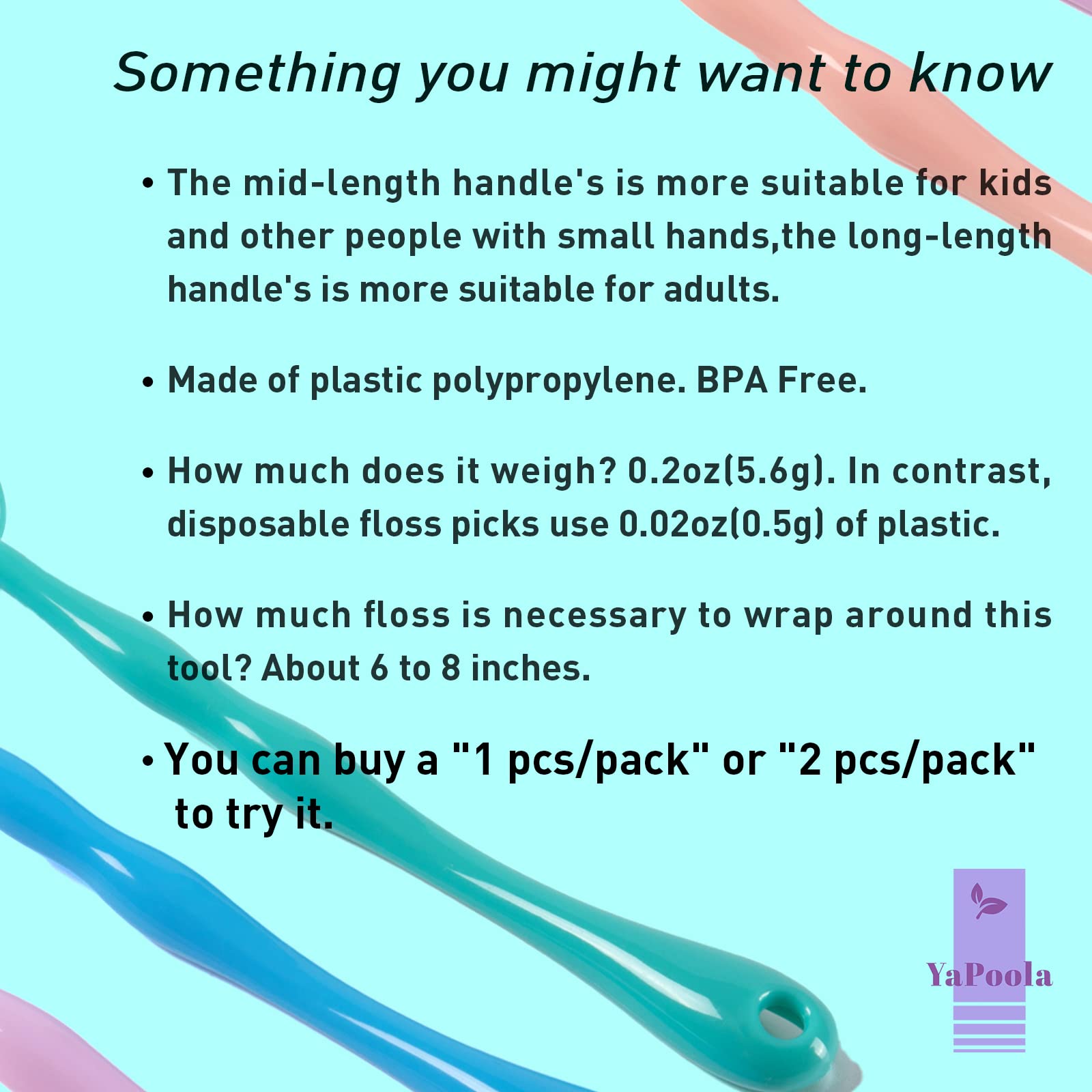 Eco-Friendly Reusable Dental Floss Handle - No Waste Teeth Cleaning Tool for Adults & Kids | Perfect Mother Daughter Gift | Ideal for Travel, Home & Office Oral Care