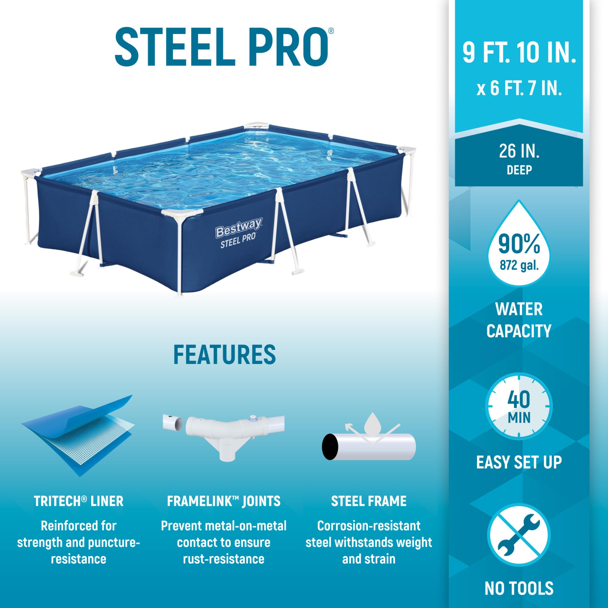 Bestway Steel Pro 9'10