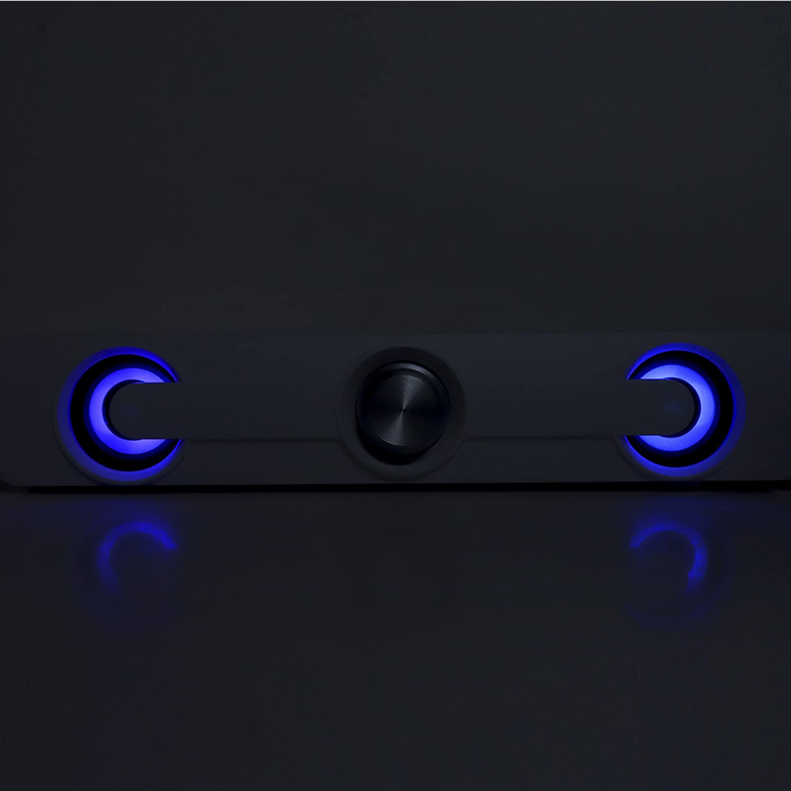 Portable Notebook Speaker - Mini Wired Soundbar with 3.5mm Universal Jack for Laptop, Desktop PC, Computer | Compact Audio Solution for Dorm, Office & Home Workspace (White) | Perfect for Video Calls, Gaming & Music Listening