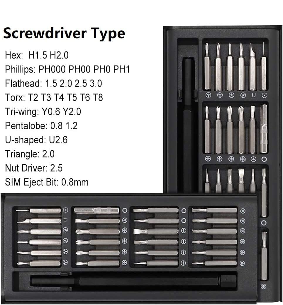 24 in 1 Precision Screwdriver Set with Magnetic Bits - Professional Mini Repair Tool Kit for Electronics, Smartphones, Tablets, Laptops & Home Appliances - Perfect for DIY, Tech Repairs & Small Fixes