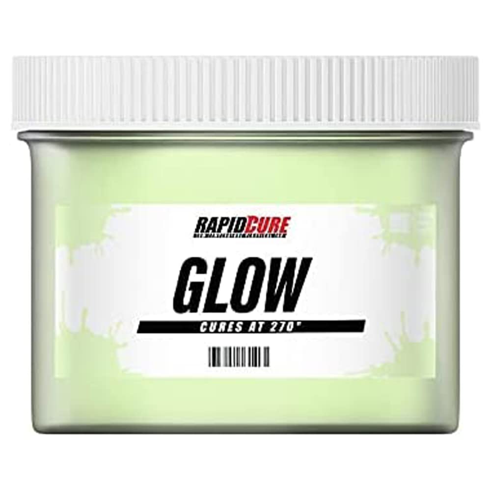 Glow in The Dark Screen Printing Ink - Rapid Cure® Plastisol Fabric Paint (1 Gallon, 128oz) - Fast Drying, USA Made for DIY T-Shirts, Posters & Custom Apparel