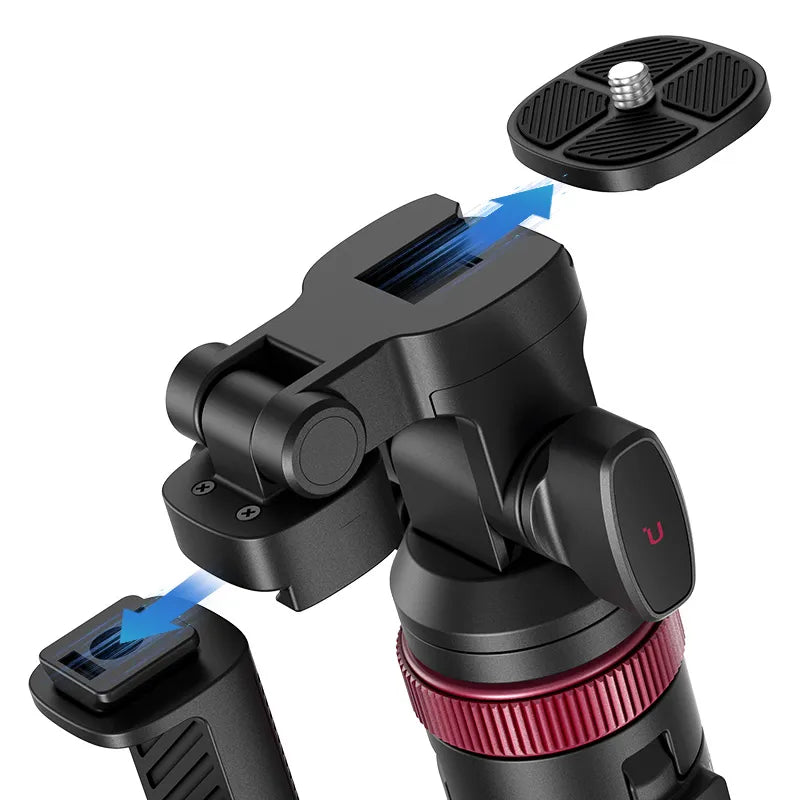 Ulanzi MT-78 Quick Release Tripod with Cold Shoe Mount - Lightweight Aluminum Travel Tripod for DSLR Camera, Smartphone & GoPro - Perfect for Vlogging, Photography & Outdoor Adventures