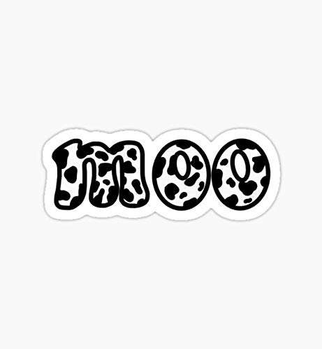 Cow Print Moo Quote Vinyl Sticker - Cute Animal Decal for Water Bottles, Hydro Flasks, Laptops, Notebooks & Phones - Durable, Waterproof Locker & Bumper Stickers for School, Office & Home Decor