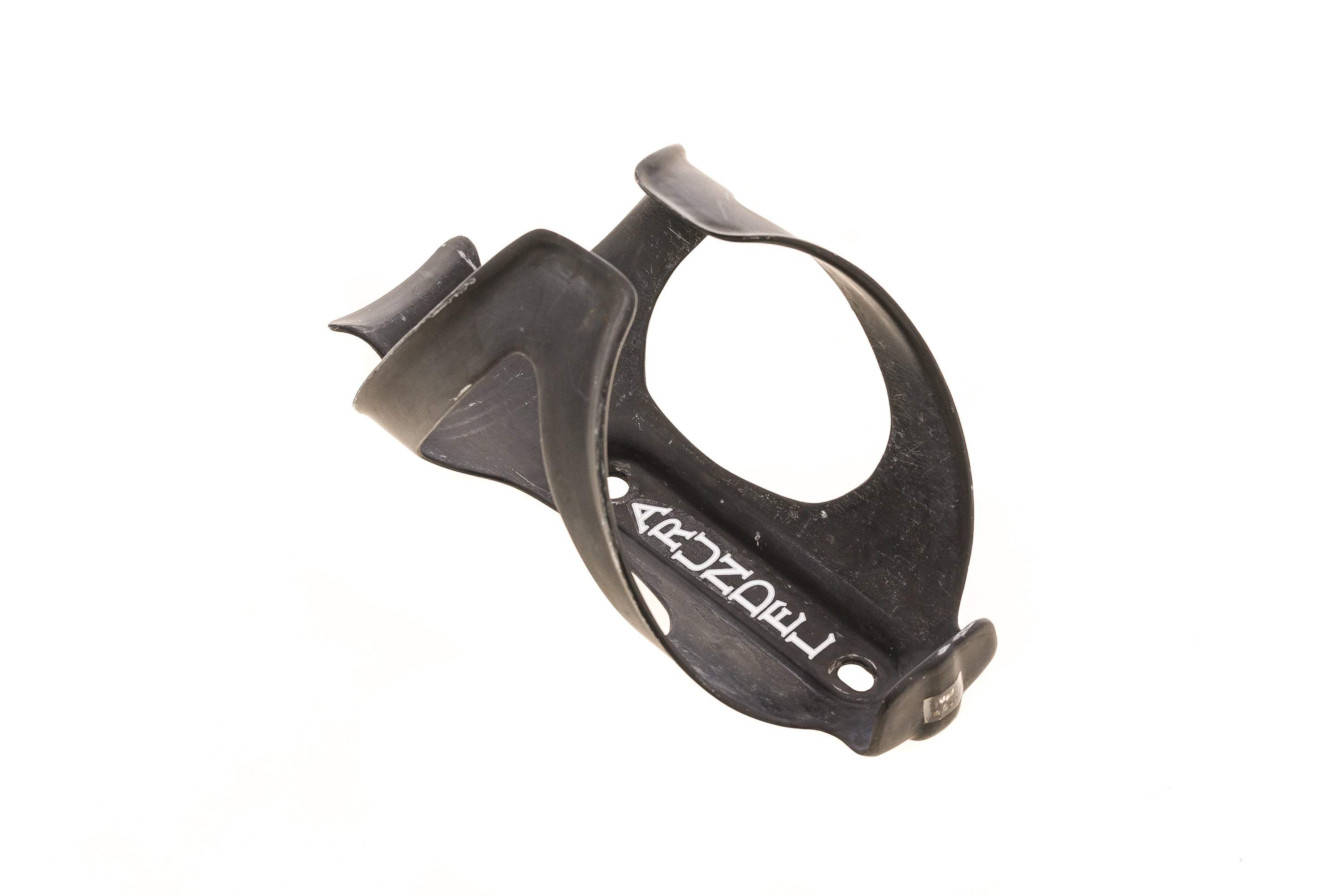 Arundel Dave O Carbon Water Bottle Cage - Matte Black/White - Lightweight & Durable Bike Accessory for Road & Mountain Biking