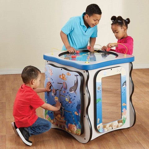 SeaScape Activity Island Play Cube - Interactive Toddler Toy with 5 Sides of Fun, Educational Learning & Sensory Play for Babies 6-12 Months - Perfect for Daycare, Playroom & Indoor Playtime