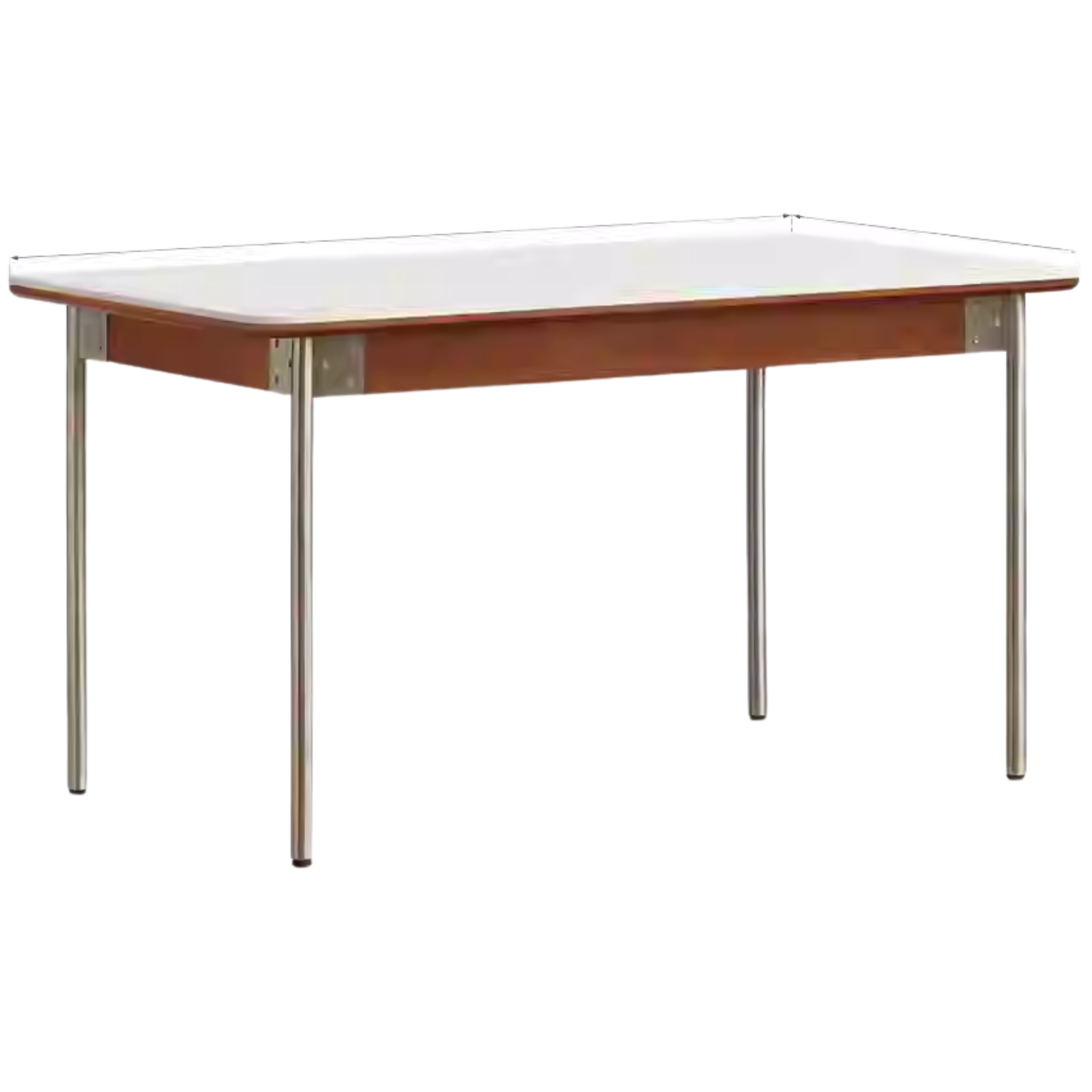 Modern Poplar Solid Wood Bauhaus Dining Table - Minimalist Scandinavian Style for Small Spaces - Perfect for Apartments, Breakfast Nooks & Cozy Dining Areas