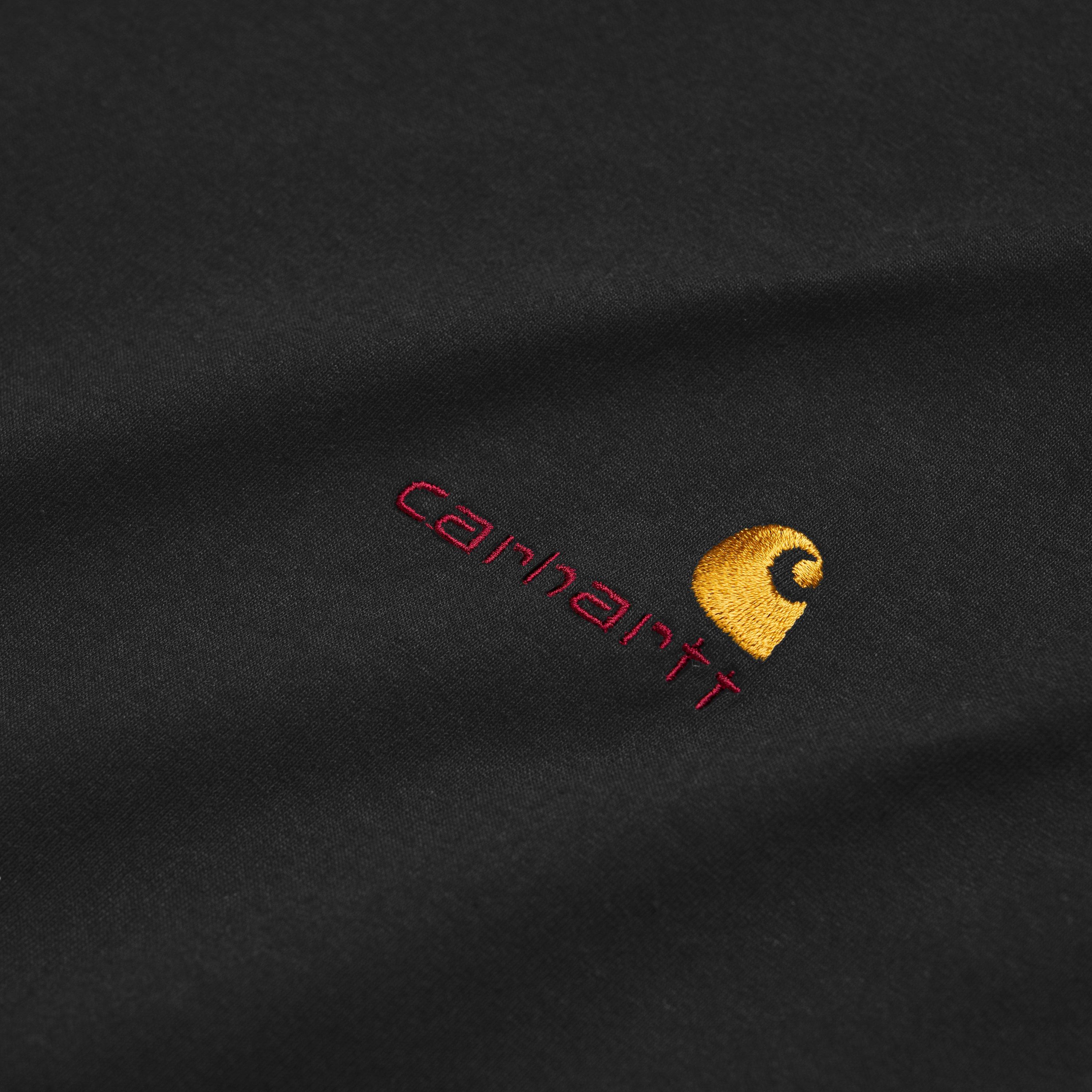 American Script Long Sleeve T-Shirt for Men & Women | Soft Cotton Crewneck Tee in Black | Casual Wear, Street Style & Everyday Outfits