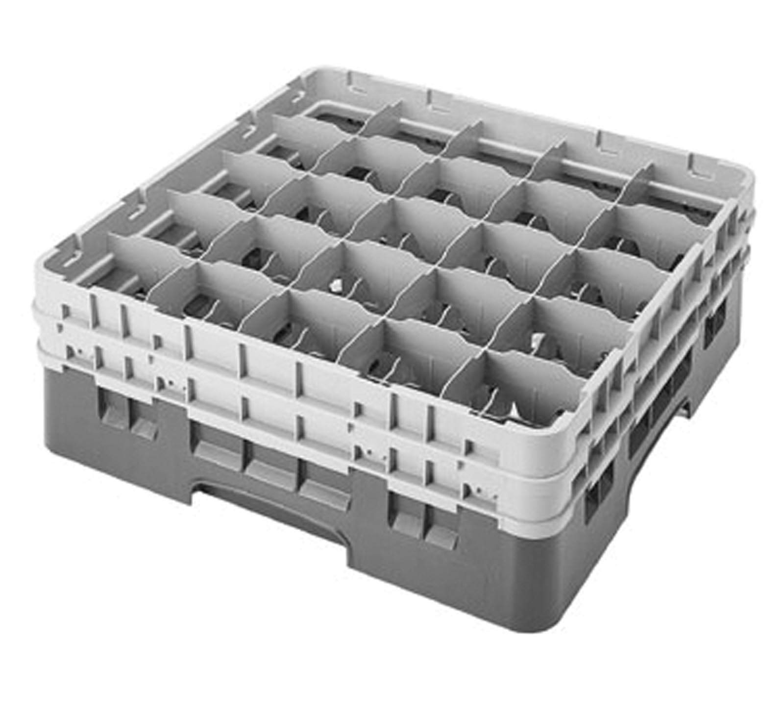 Cambro 25S534110 Black Camrack Full Size Glass Rack - Heavy Duty Commercial Barware Organizer for Restaurants, Bars & Cafes - Perfect for Storing & Drying Wine Glasses, Beer Mugs & Drinkware