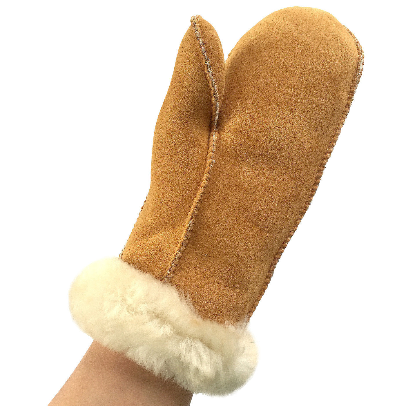 Women's Natural Sheepskin Mittens - Soft & Warm Winter Gloves for Cold Weather, Outdoor Activities & Snow Sports