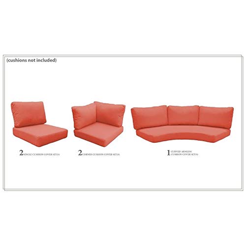 TK Classics Tangerine Outdoor Furniture Cover Set for LAGUNA-06k (Cushions Not Included) - Waterproof Patio Chair Covers for All-Weather Protection
