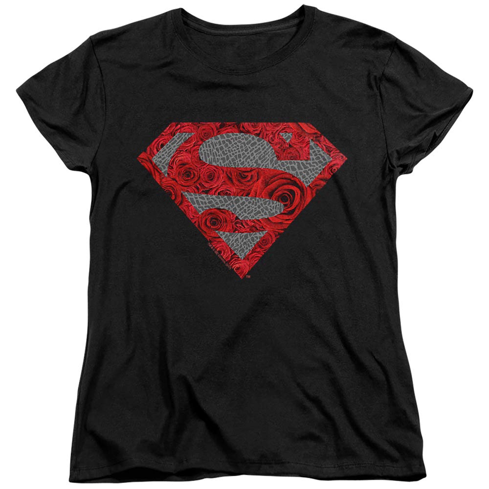 Superman Elephant Rose Shield Women's T-Shirt - Trendy Graphic Tee for Casual Wear, Street Style & Superhero Fans