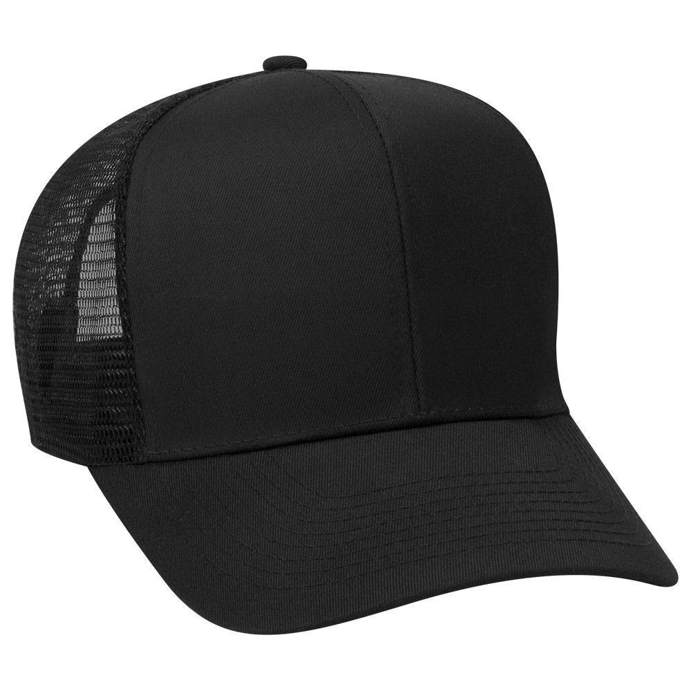 OTTO Cotton Blend Twill 6-Panel Pro Style Mesh Back Trucker Hat - Breathable & Adjustable Baseball Cap for Outdoor, Sports & Casual Wear