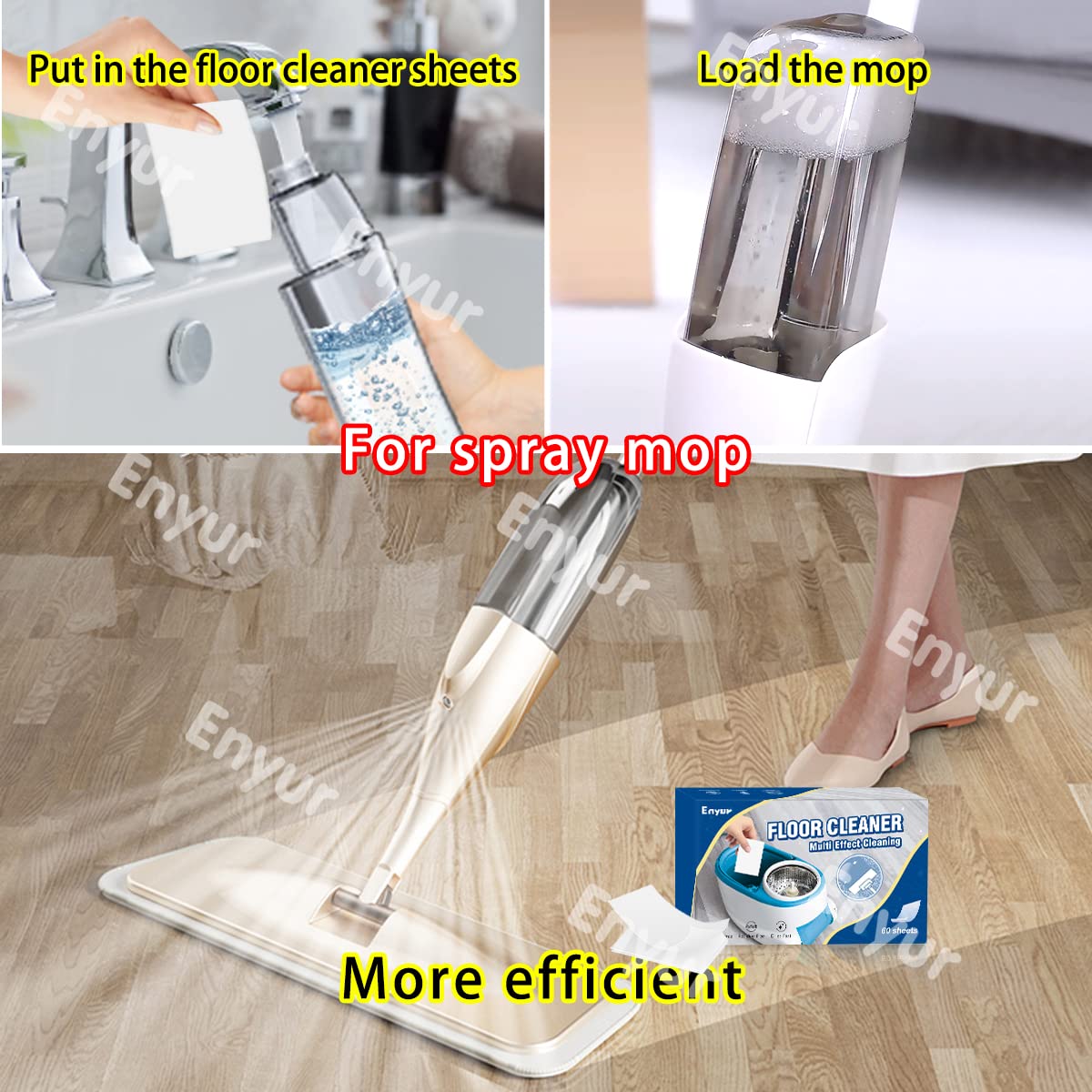 Concentrated Multi-Surface Floor Cleaner for Mopping - 120 Loads (2-Pack, Fresh Scent) - Ideal for RV, Small Spaces & Hardwood Floors | Perfect for Quick Cleaning in Apartments, Campers & Tiny Homes