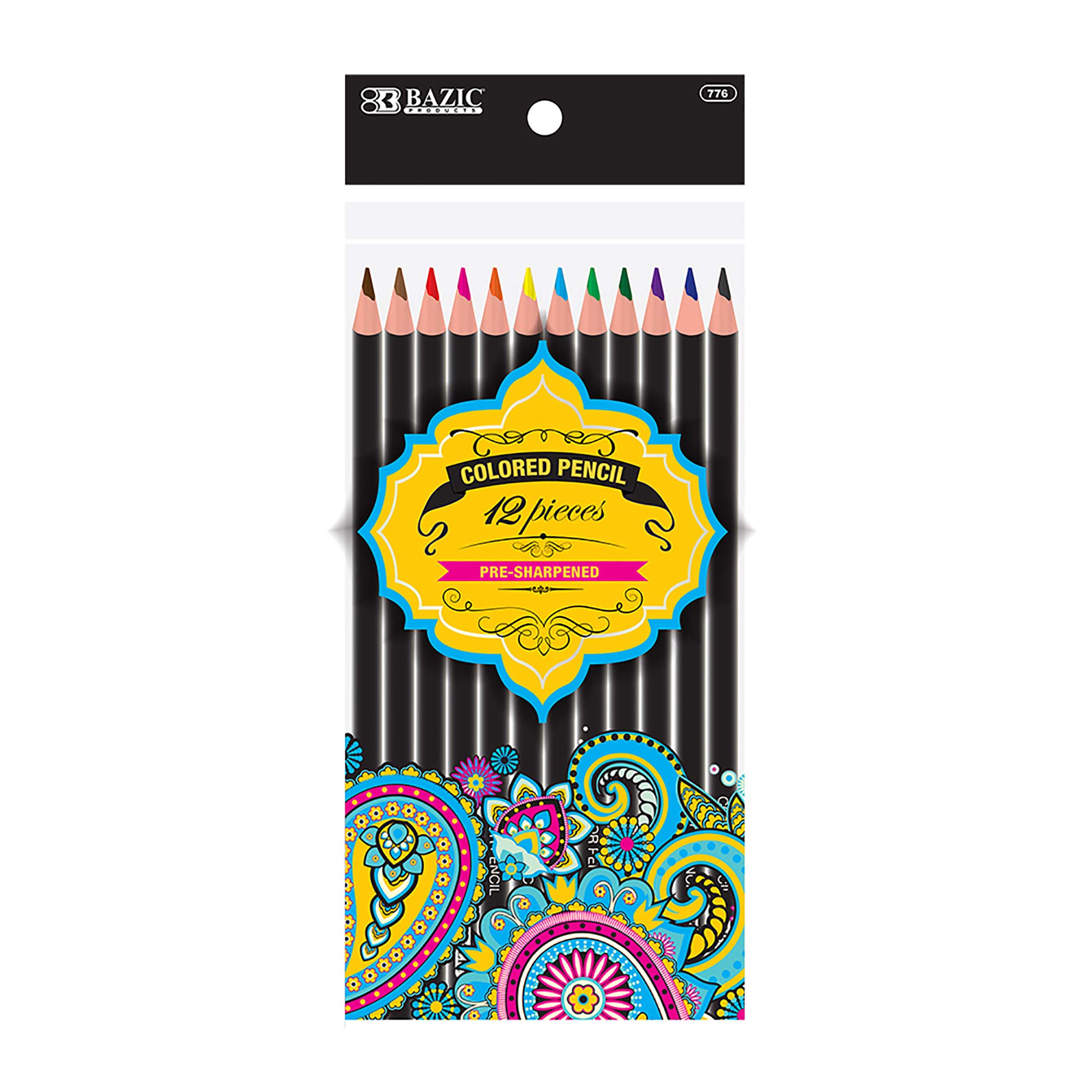 BAZIC 12-Color Soft Core Colored Pencils for Art, Drawing & Sketching - Perfect for Artists & Students