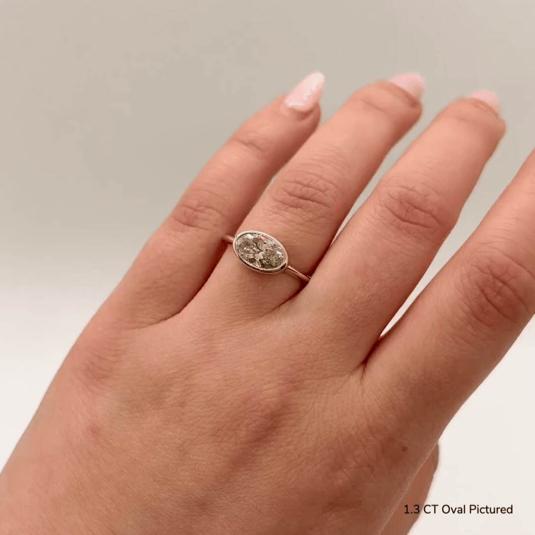 Bezel Set Oval Ring - Elegant Solitaire Gemstone Jewelry for Women | Perfect for Engagement, Wedding & Everyday Wear