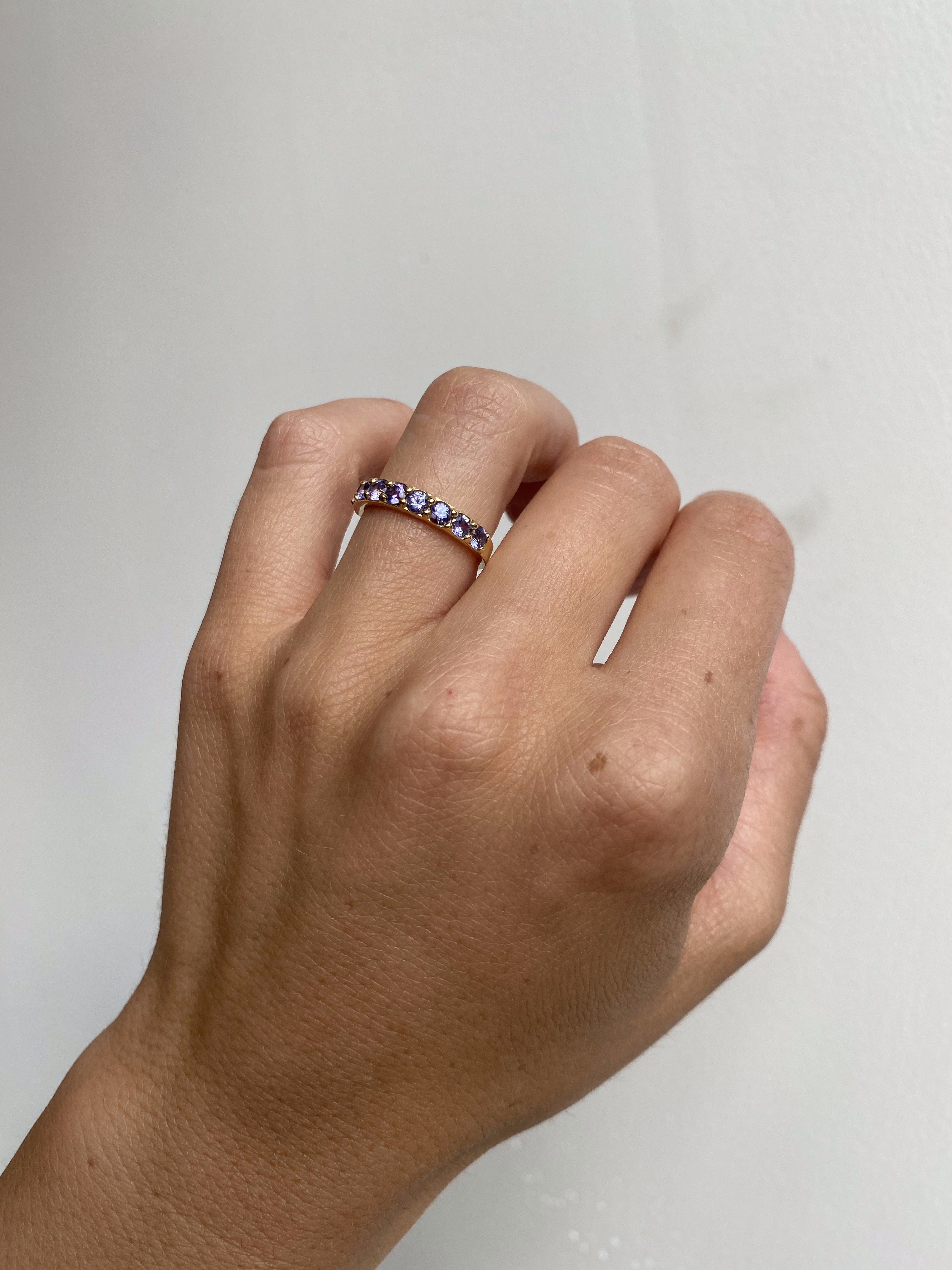 3mm Purple Sapphire Ring for Women - Elegant Dew-Inspired Jewelry Gift for Engagement, Wedding & Special Occasions