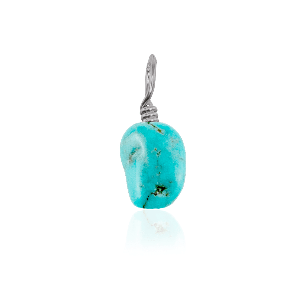 Natural Raw Turquoise Crystal Pendant Necklace - Handmade Boho Jewelry for Women, Spiritual Healing Stone Gift for Meditation & Yoga
