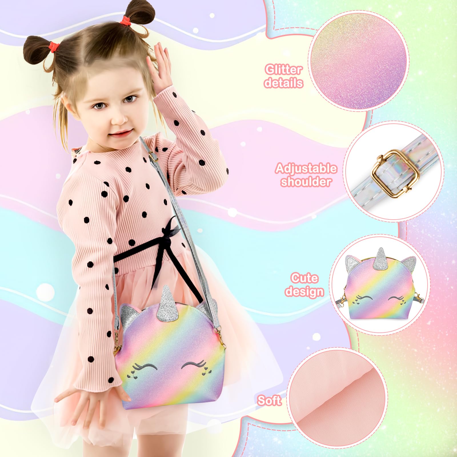 Safe Non-Toxic Kids Makeup Kit with Nail Polish & Messenger Bag for Princess Playtime Ages 3+