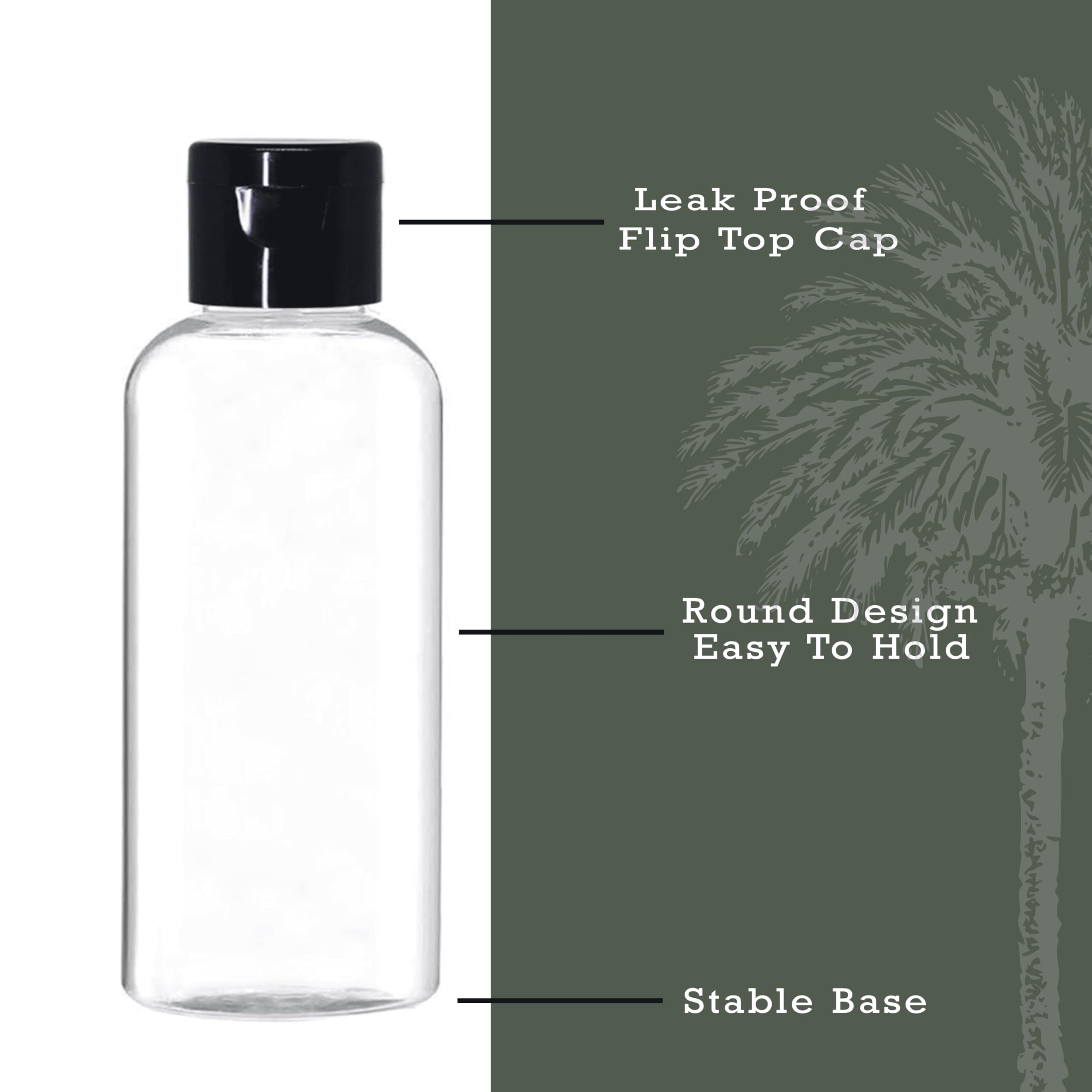 Eraviz 3-Pack 100ml Clear Plastic Travel Bottles - Refillable Squeeze Containers with Flip Top Cap for Shampoo, Lotion, Cream & Toiletries | Perfect for Air Travel, Gym, Camping & Home Organization